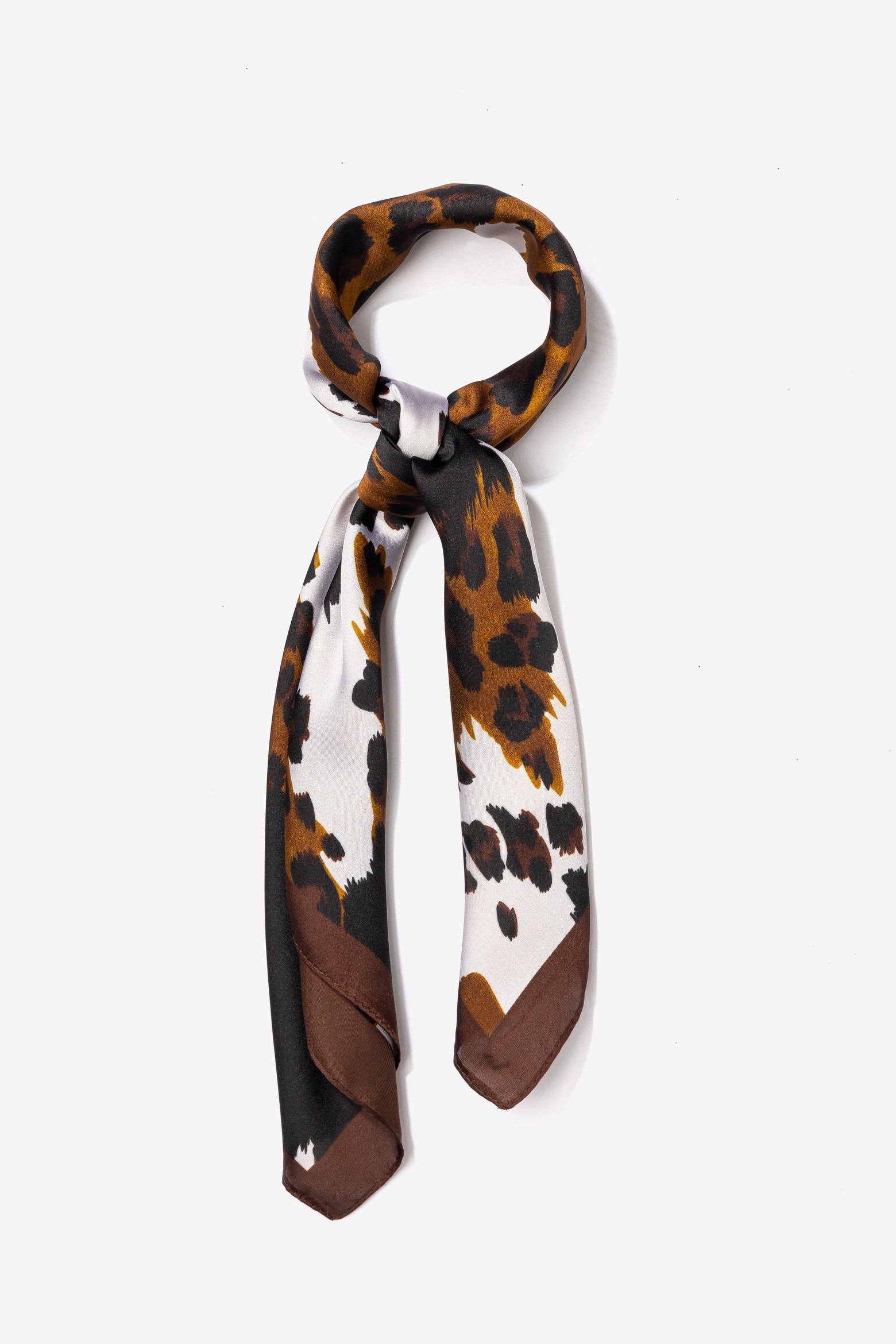 Len�o animal print castanho