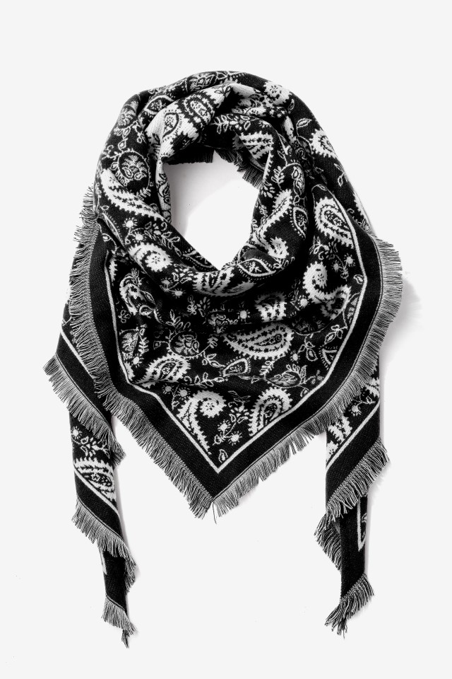 Pa�uelo negro paisley