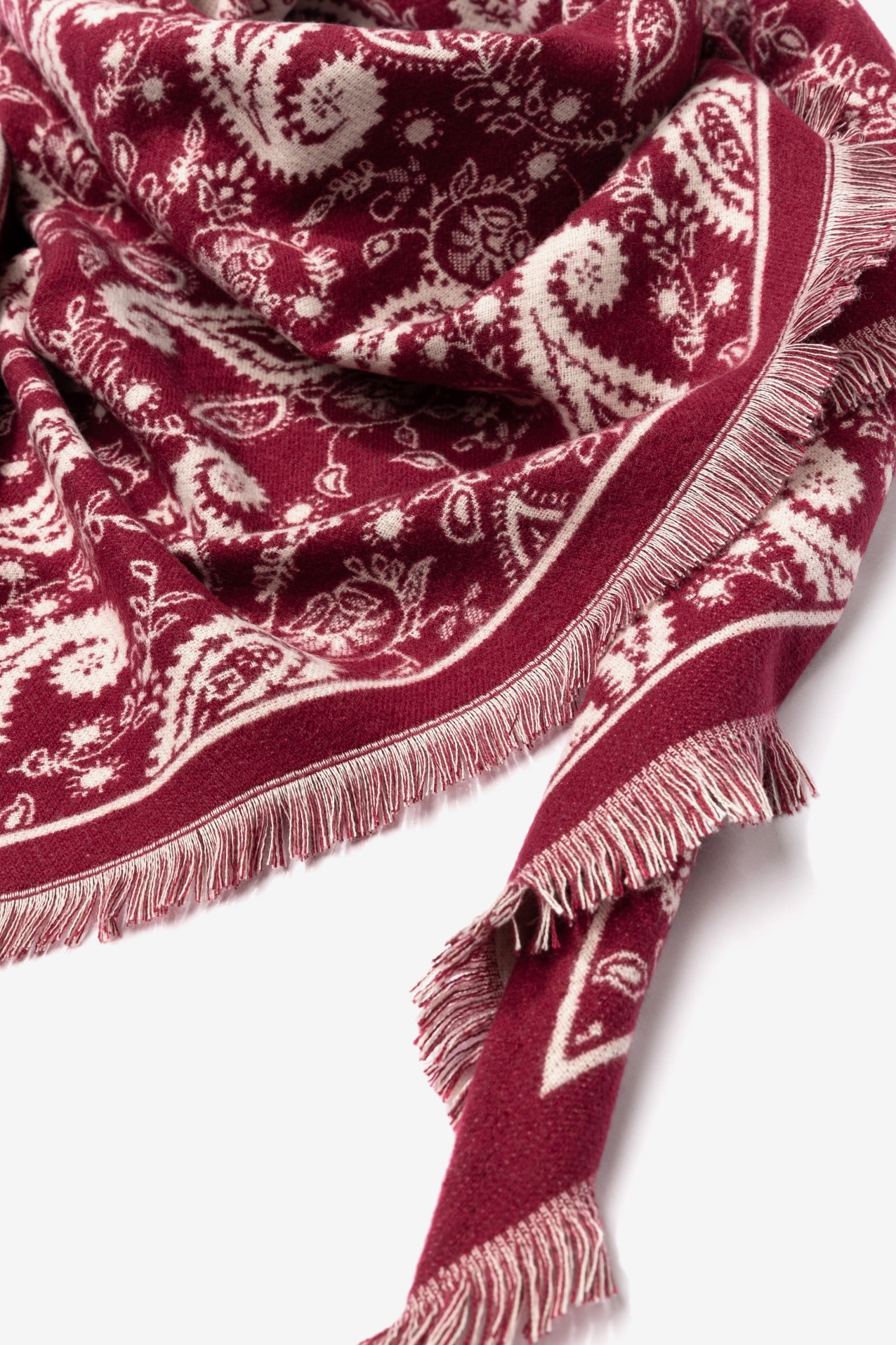Pa�uelo burdeos paisley