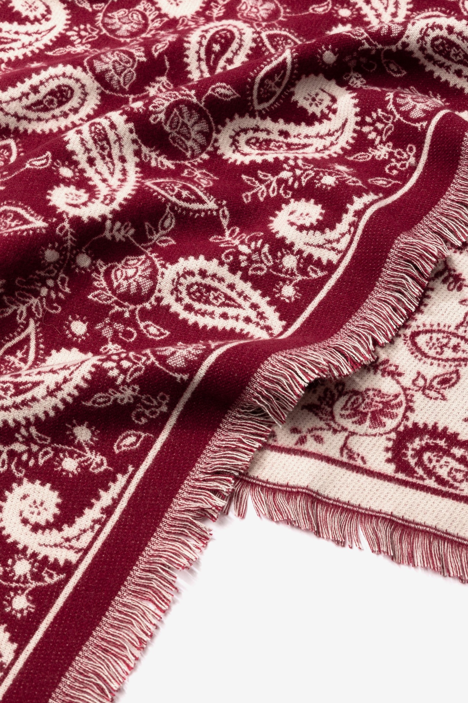Pa�uelo burdeos paisley