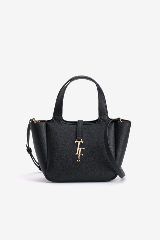 Shopper preto design minimalista