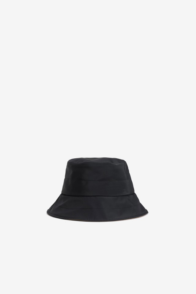 Bucket hat preto revers�vel
