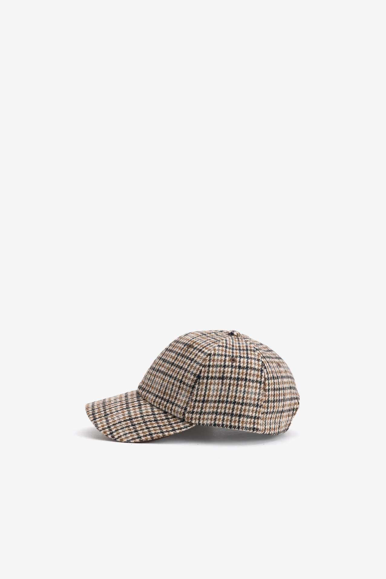 Gorra beige claro cuadros