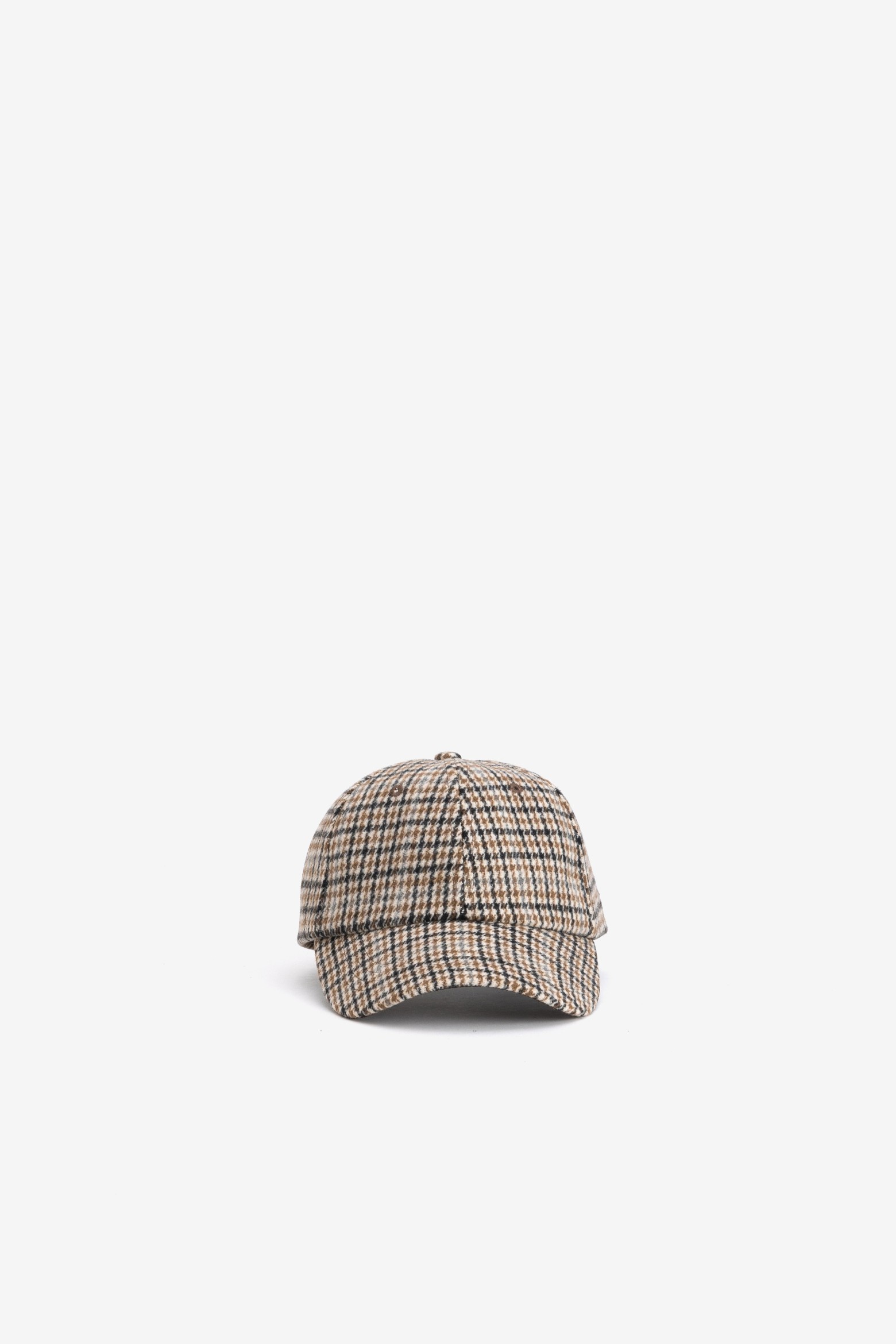 Light Beige Plaid Cap