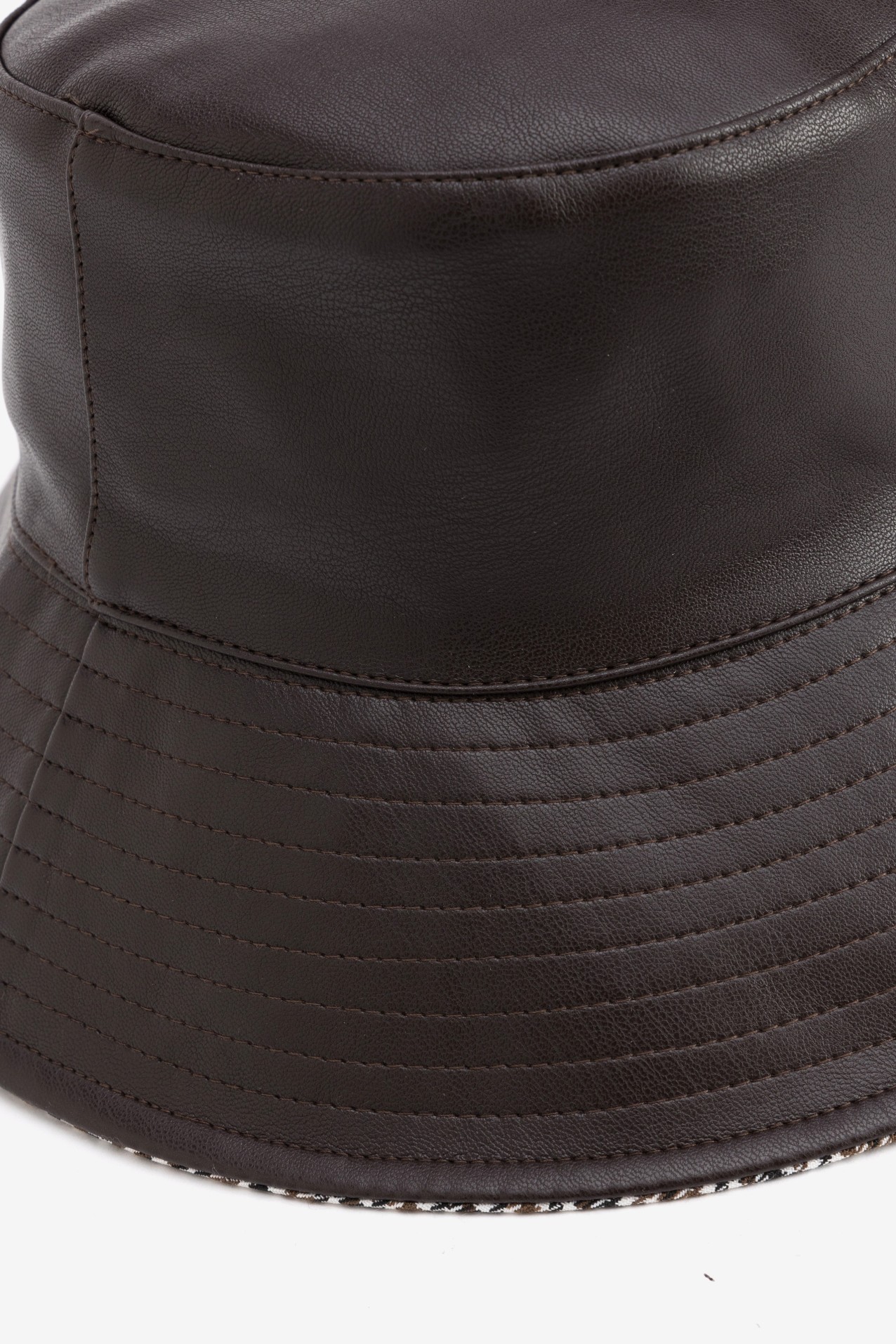 Dark Brown Reversible Bucket Hat