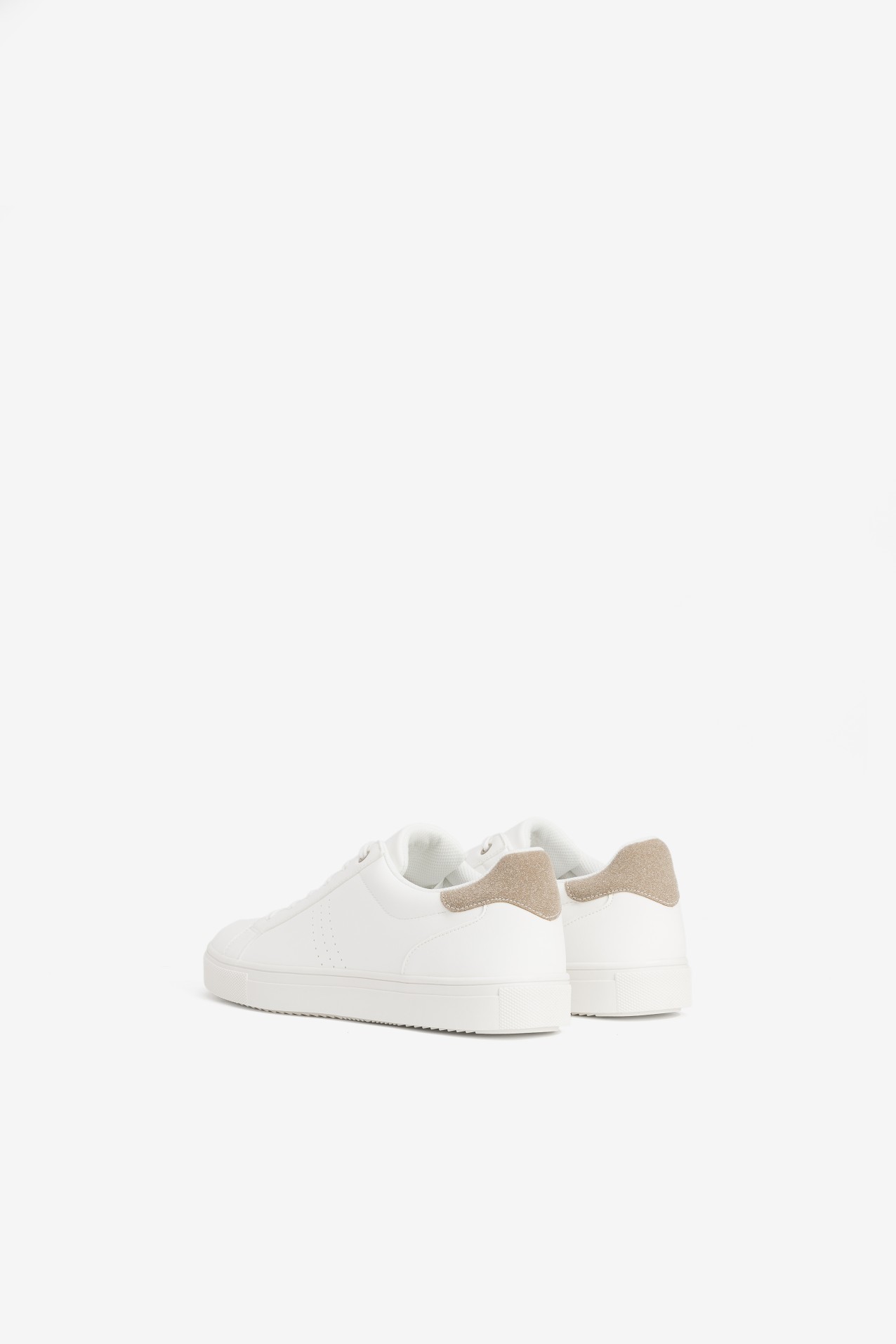 Combined Leather Effect Sneakers