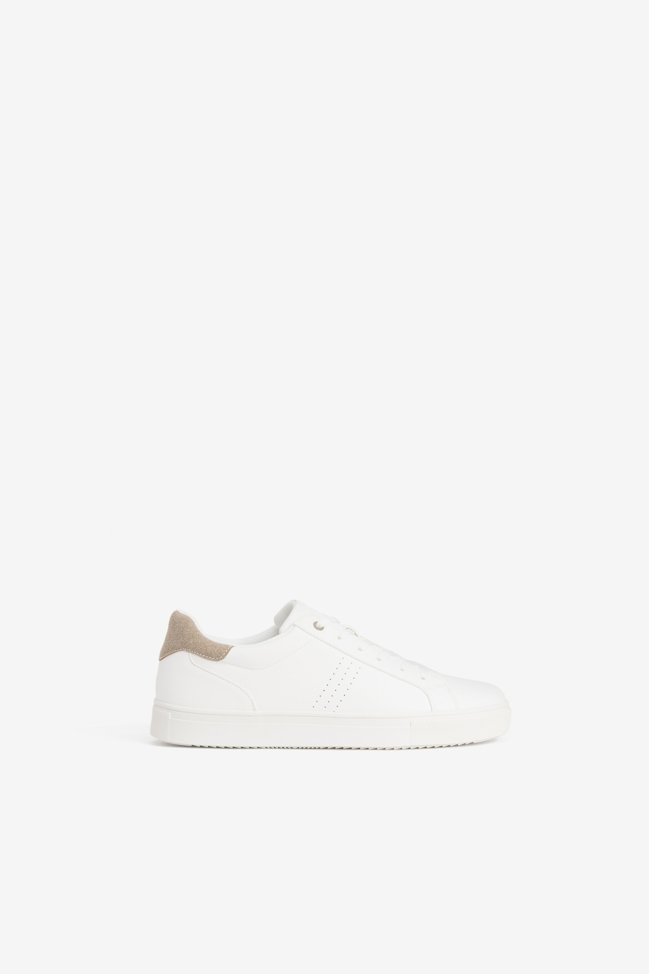Combined Leather Effect Sneakers