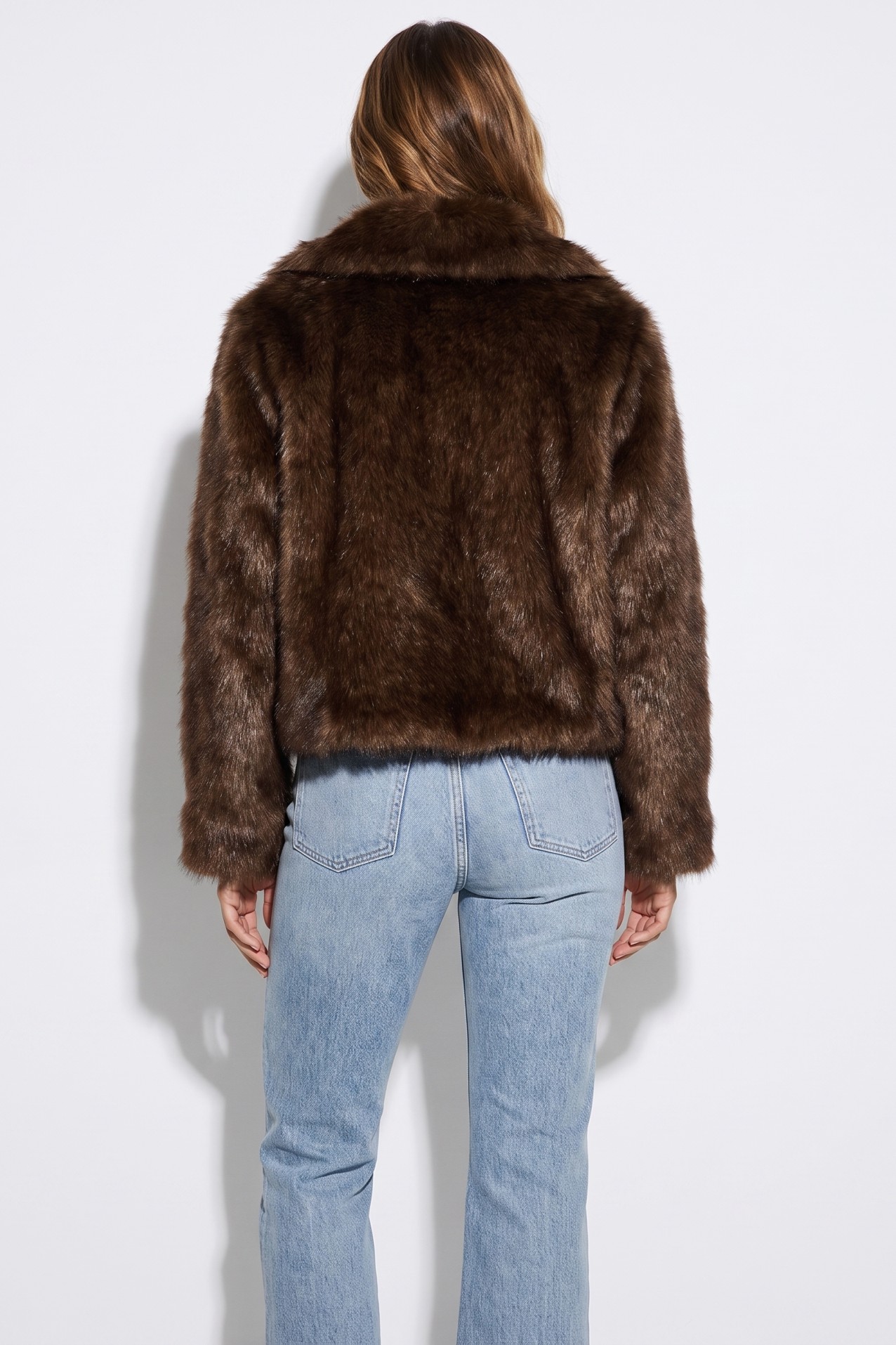Chunky Chocolate Faux Fur Jacket