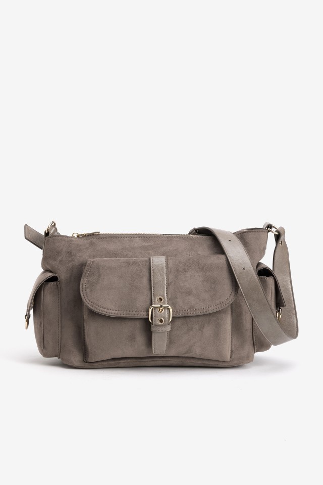 Beige Bag With Wide Strap