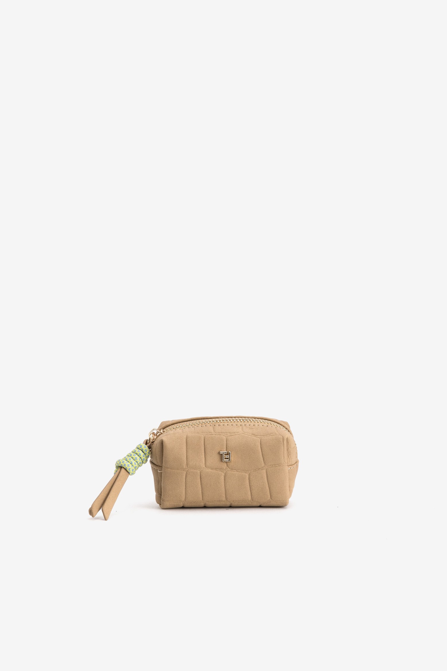 Mini Croco Tan Coin Purse