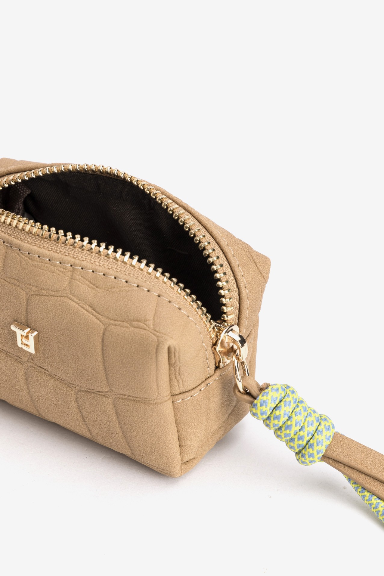 Mini Croco Tan Coin Purse