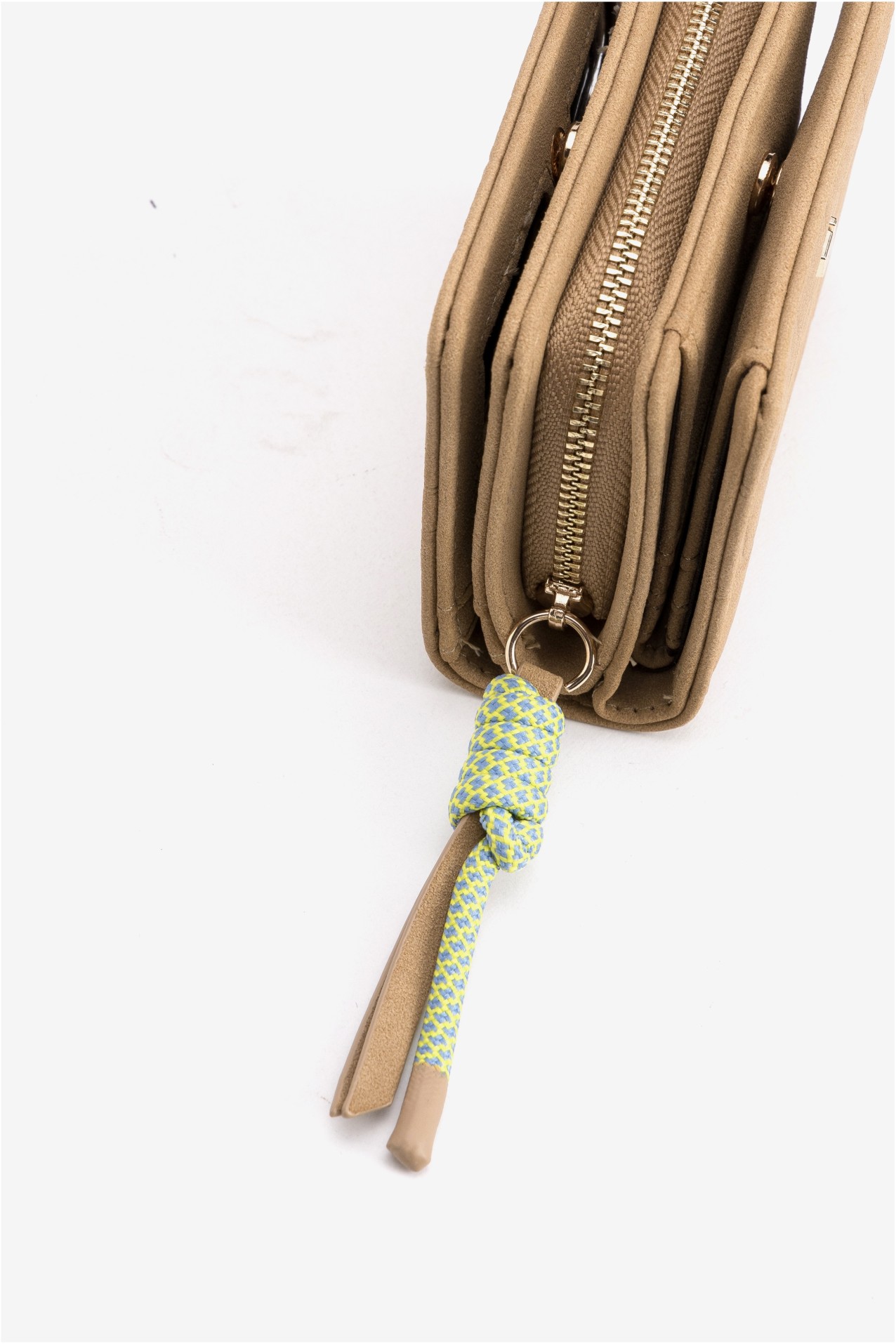 Brown Croc-Textured Coin Purse