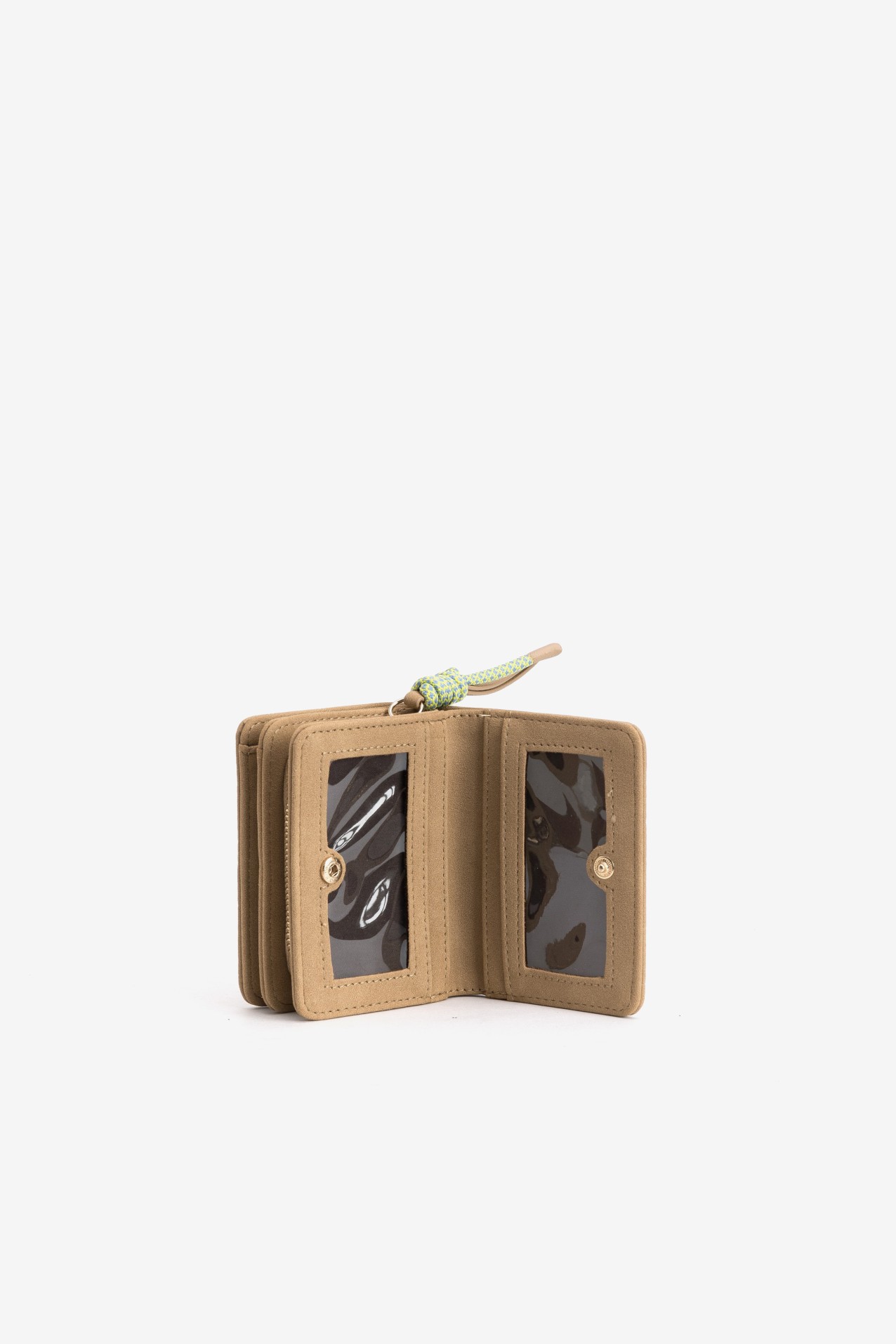Brown Croc-Textured Coin Purse