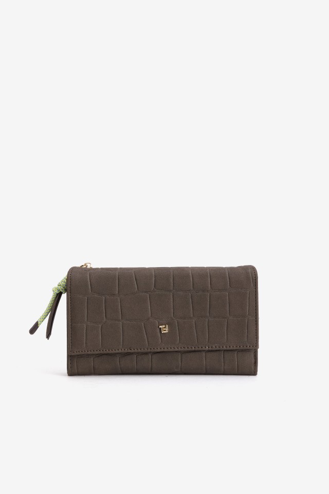 Chocolate Textured Coin Wallet