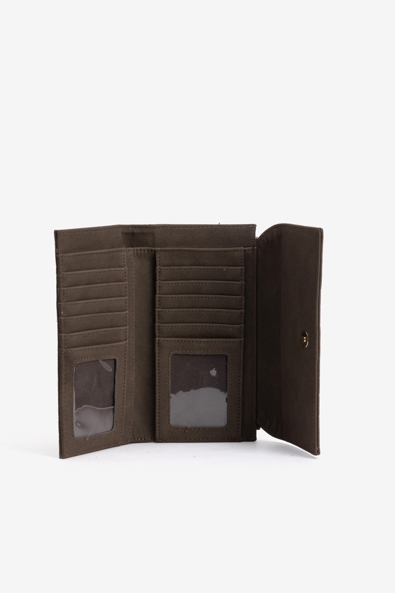 Monedero chocolate texturizado