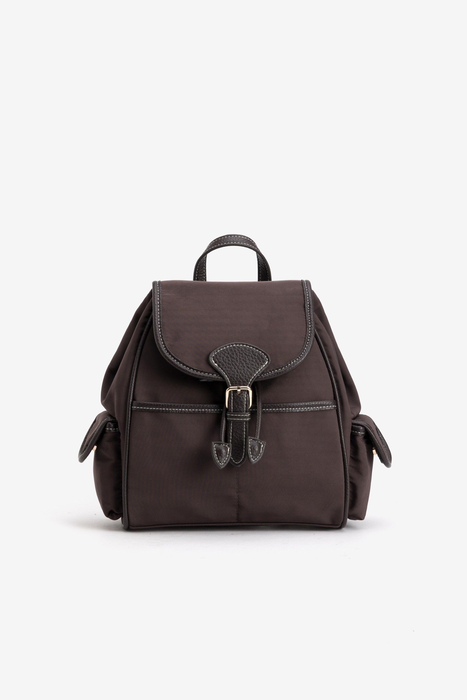 Brown Backpack With Side Pockets