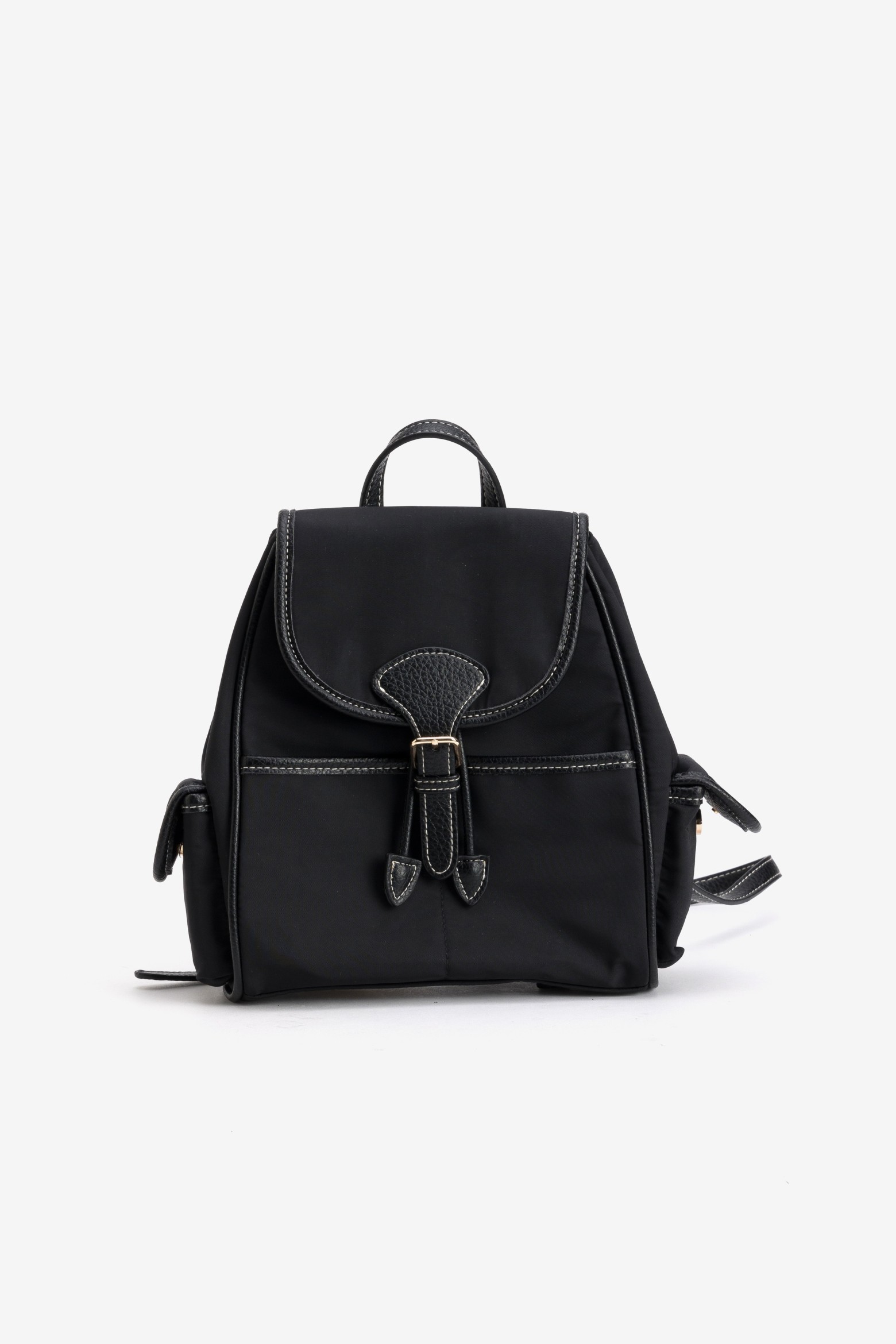 Black Minimalist Backpack Purse