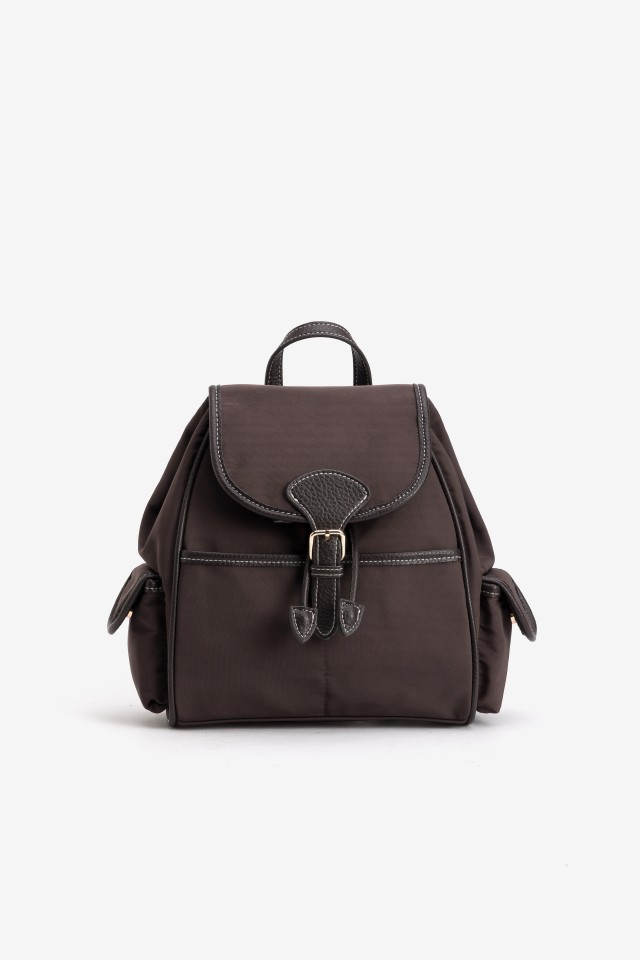 Brown Backpack With Side Pockets Brown Backpack With Side Pockets