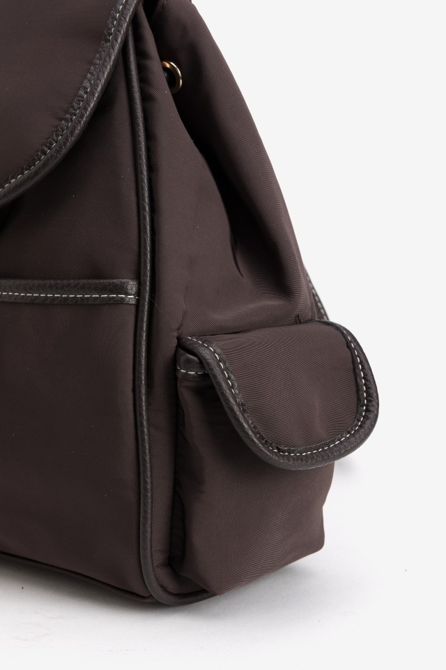 Brown Backpack With Side Pockets Brown Backpack With Side Pockets