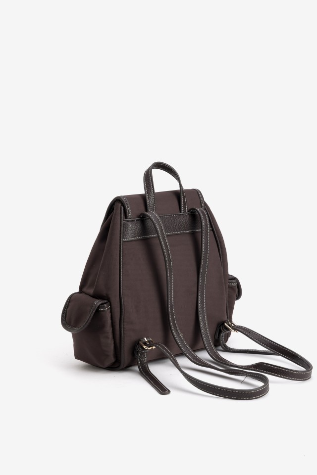 Brown Backpack With Side Pockets Brown Backpack With Side Pockets