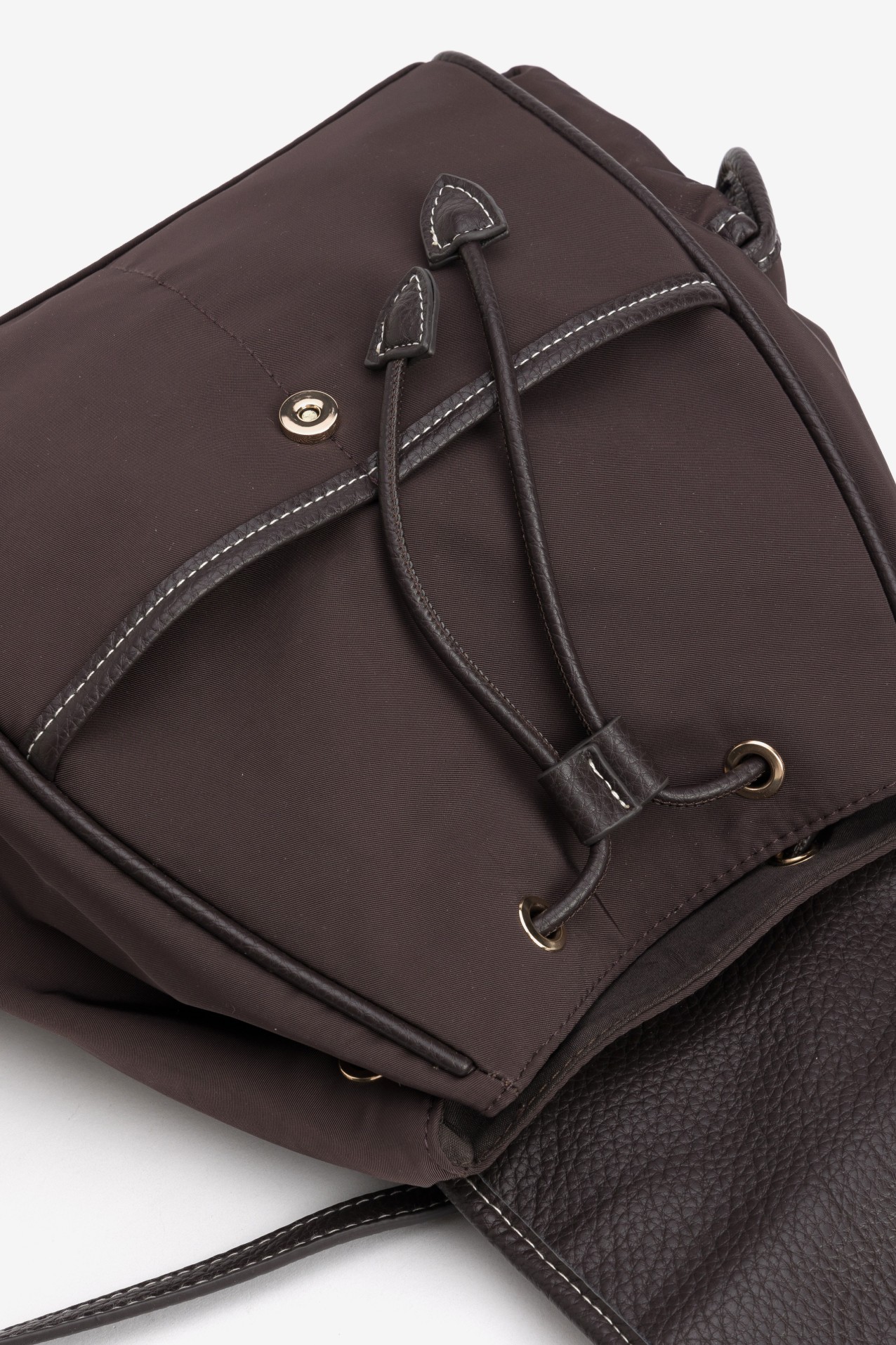 Brown Backpack With Side Pockets