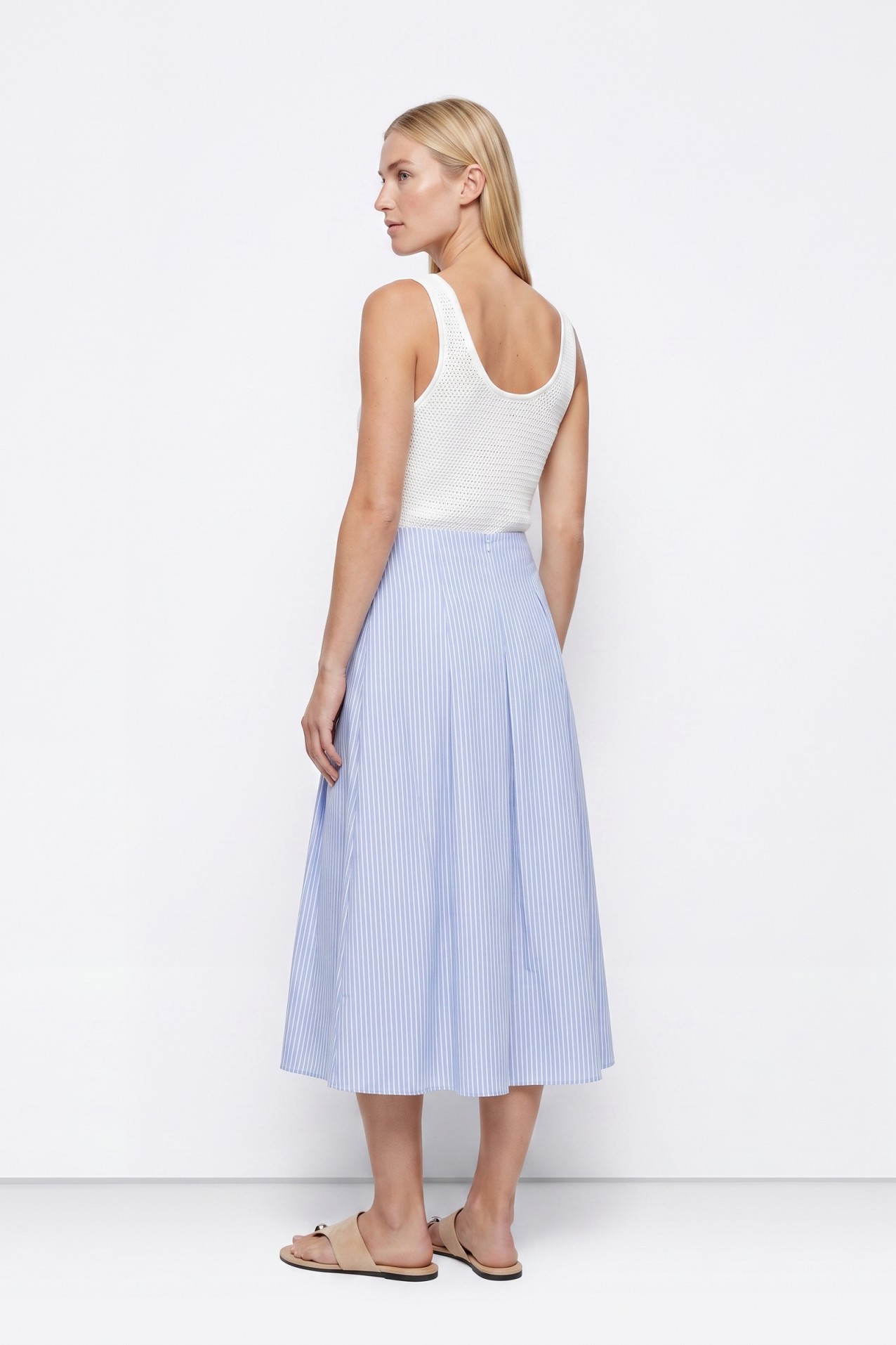 Light Blue Midi Skirt