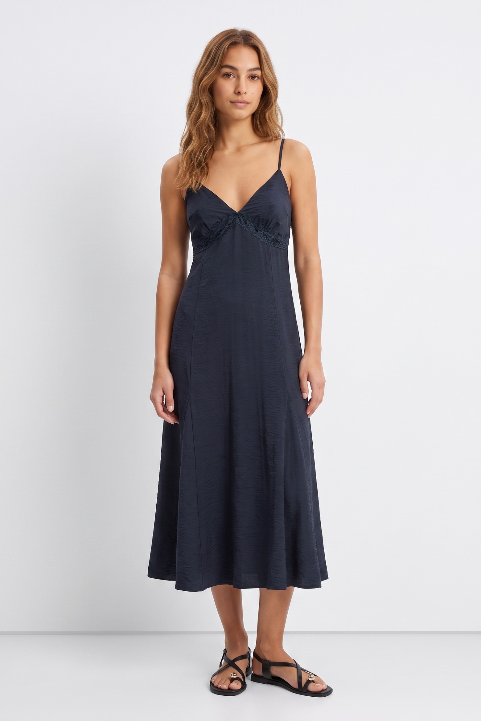 Navy Blue Slip Dress
