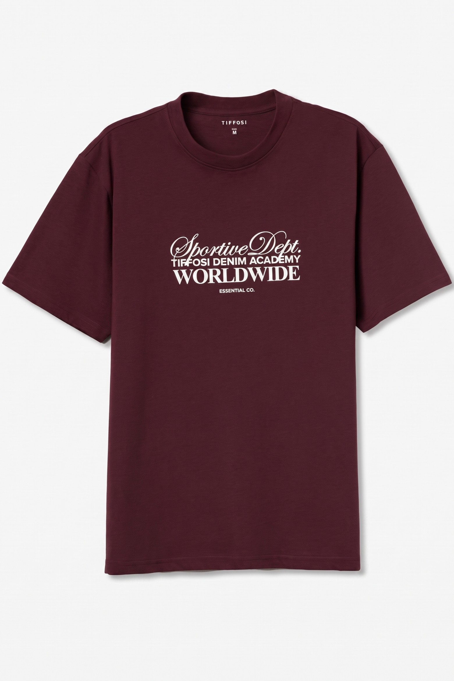 Camiseta roja recta letras