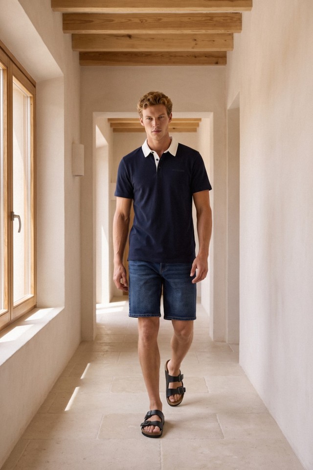 Dark Blue Casual Denim Shorts Dark Blue Casual Denim Shorts