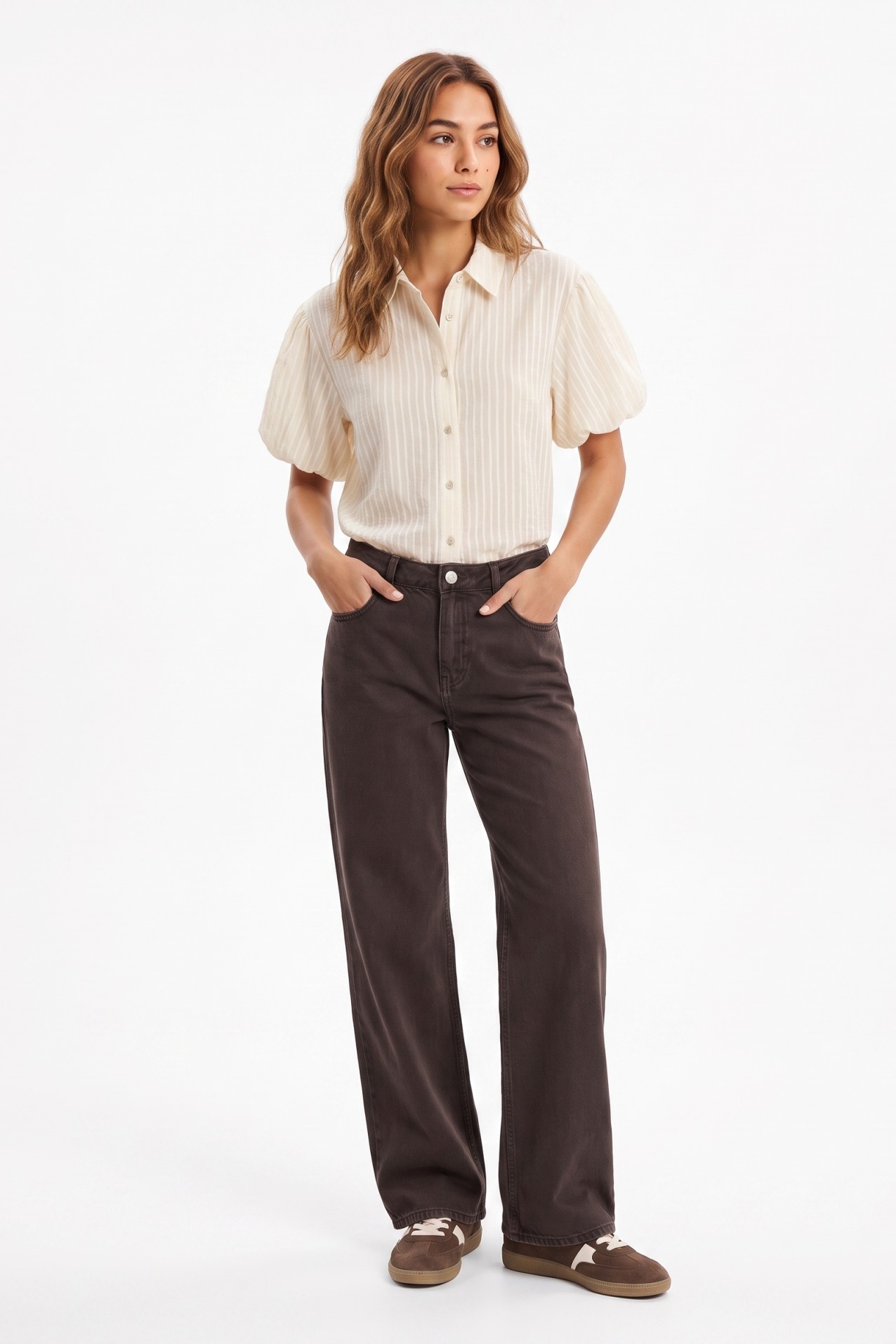 Beige Short Sleeve Shirt