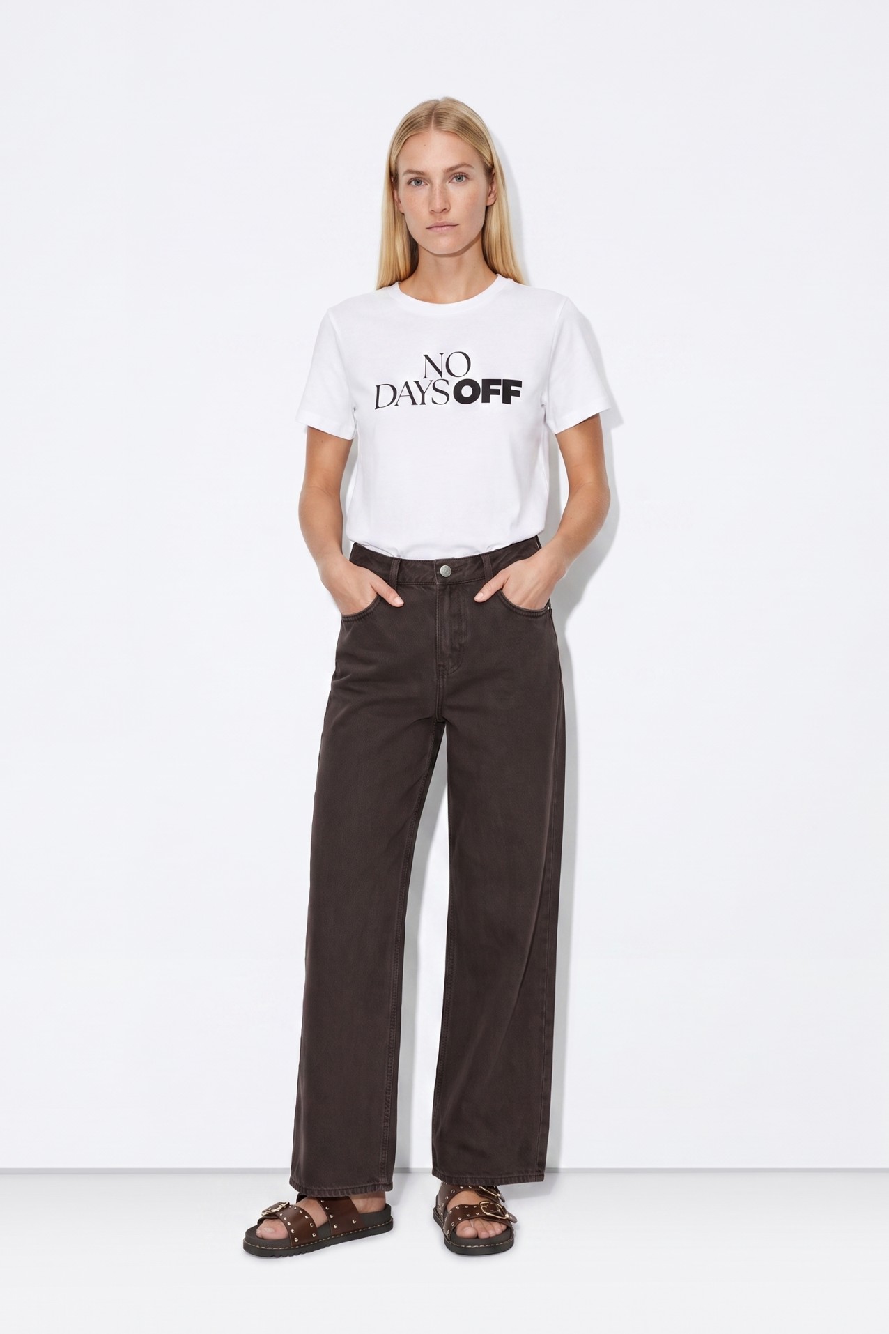White Slogan Short Sleeve Tee