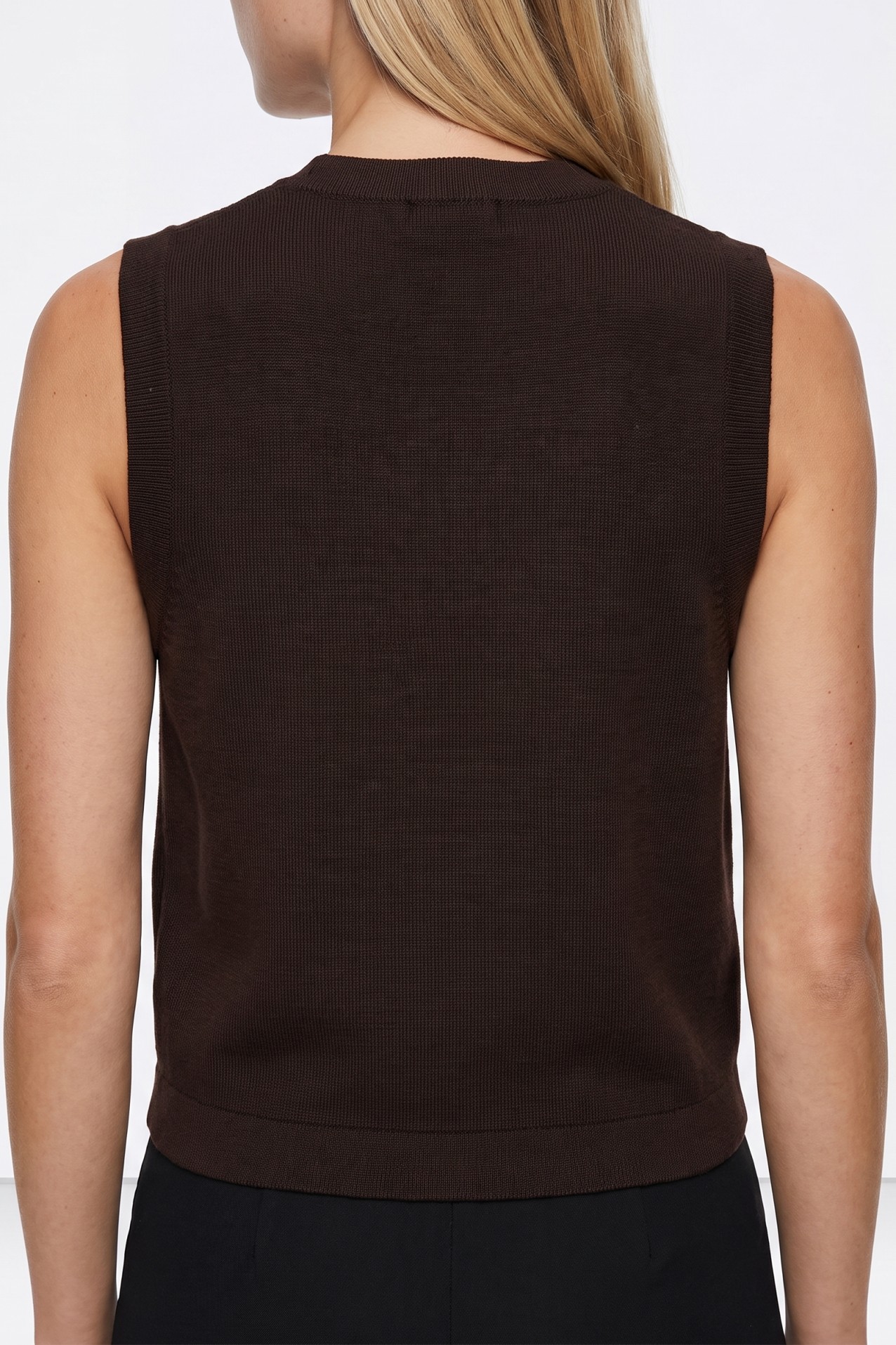 Camisola sem mangas chocolate
