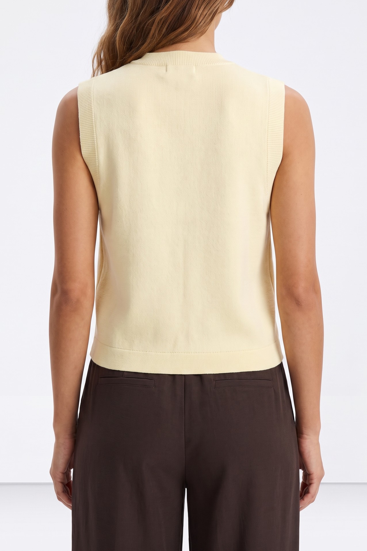 Light Yellow Cropped Shirt