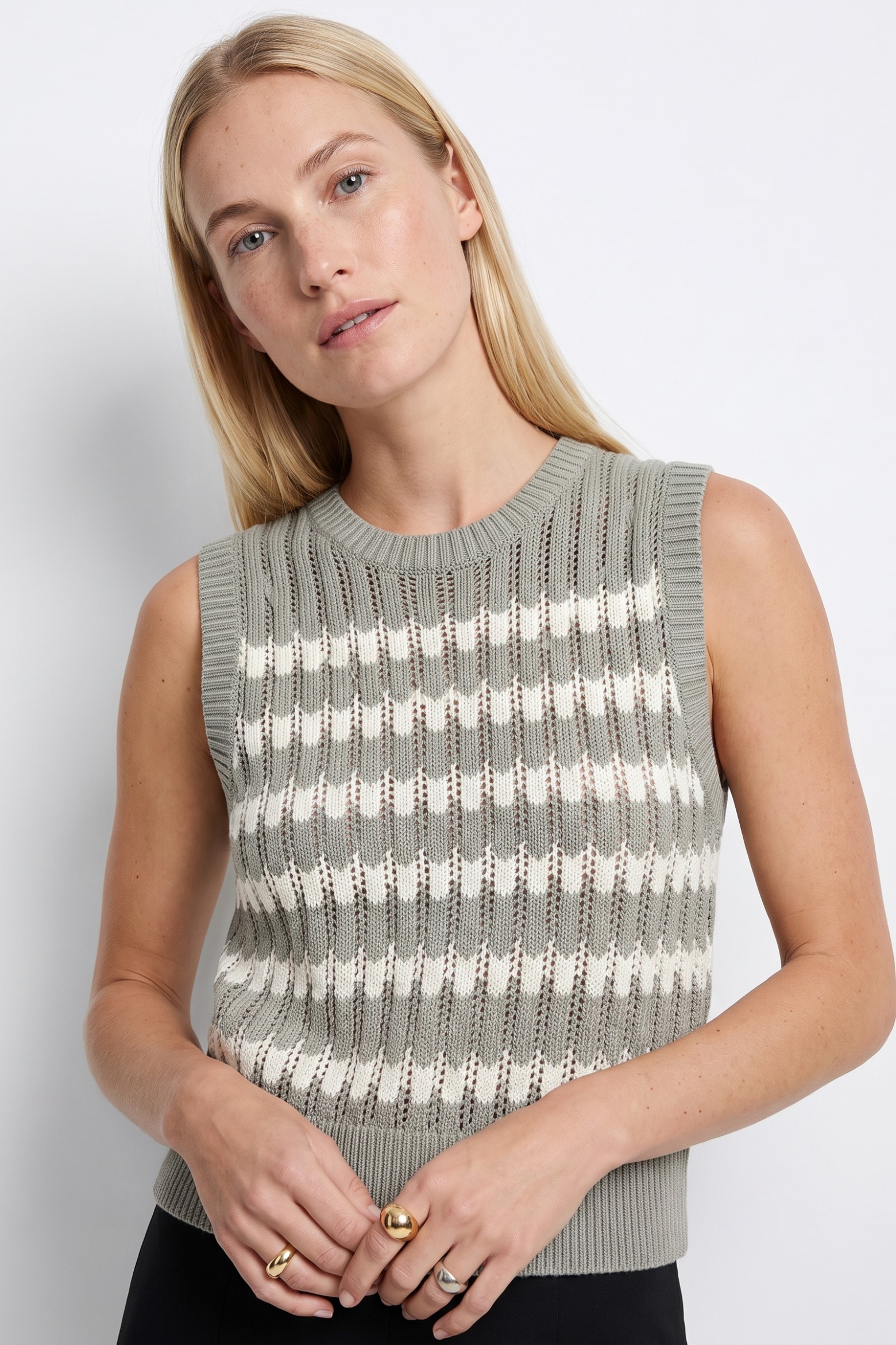 Light Green Sleeveless Knit