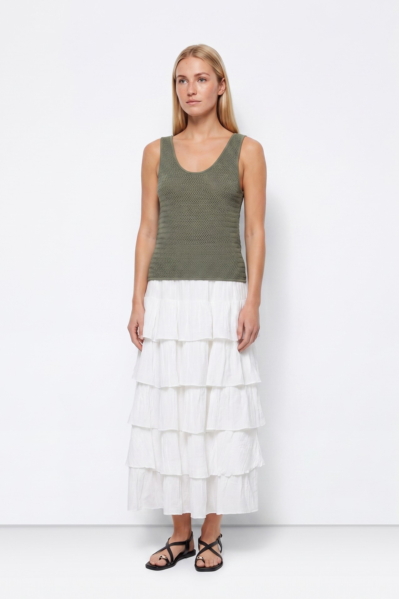 Green Sleeveless Crochet Top