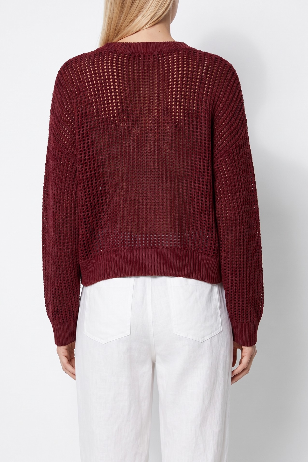 Red Boxy Knit T-shirt