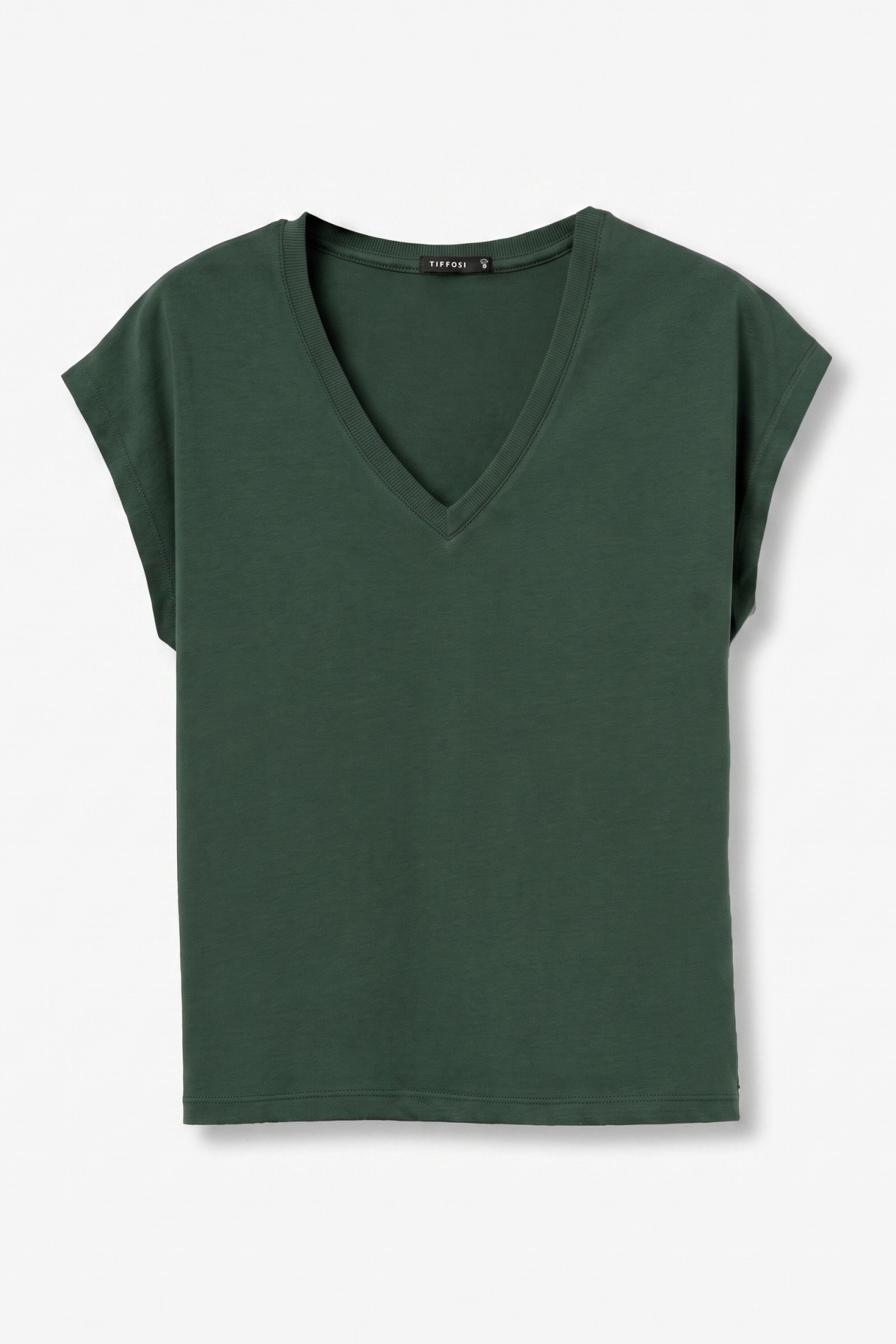 Camiseta verde oscuro b�sica