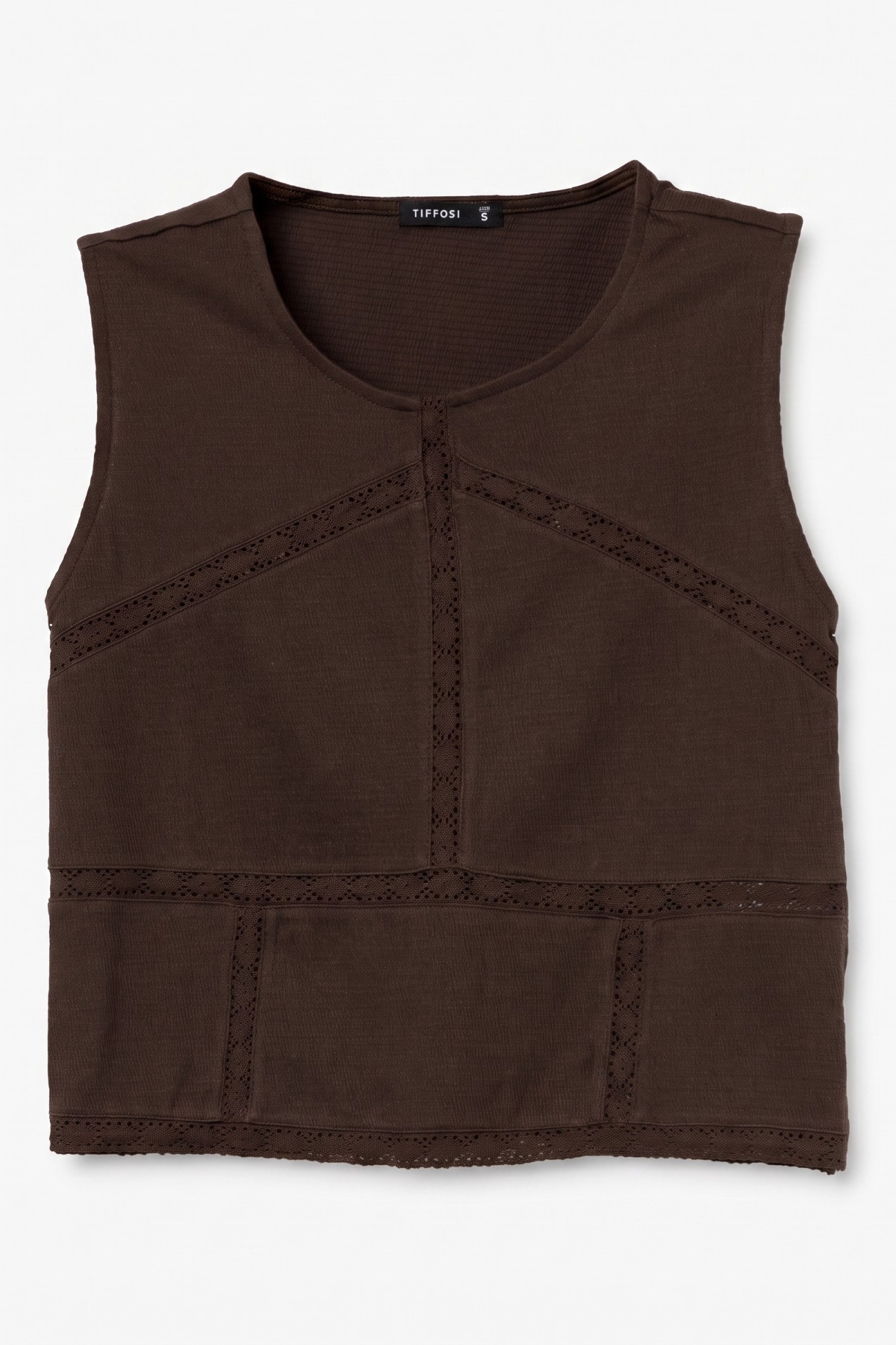 Camiseta corta chocolate mujer