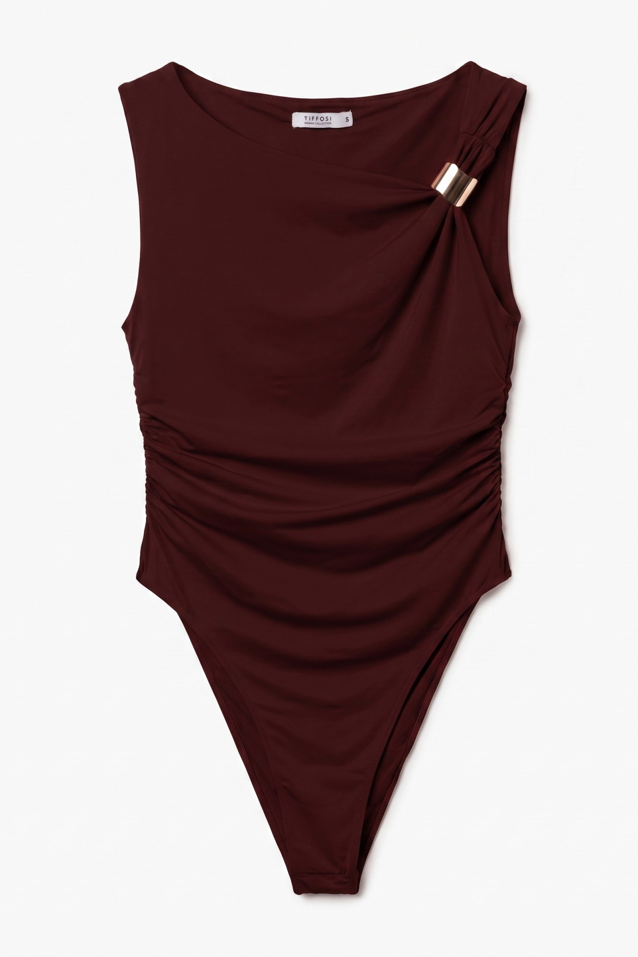 Body de cor vinho elegante