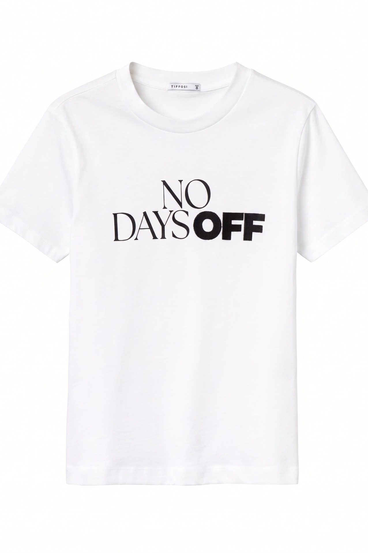 White Slogan Short Sleeve Tee