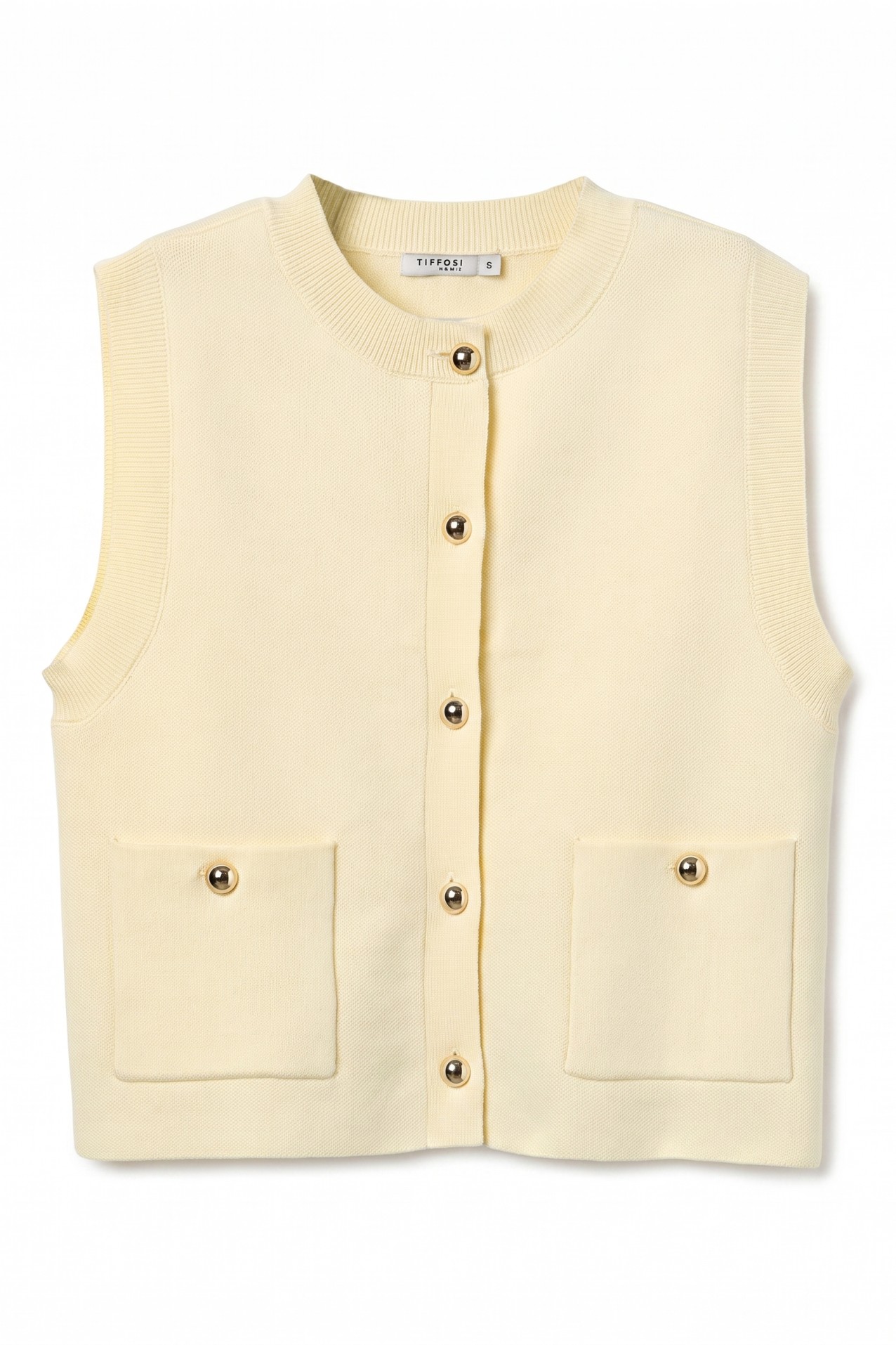 Light Yellow Cropped Shirt