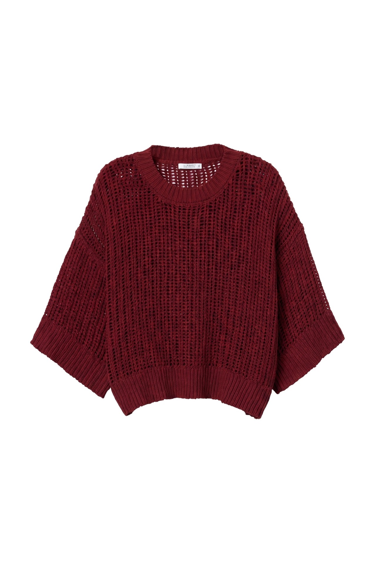 Red Boxy Knit T-shirt