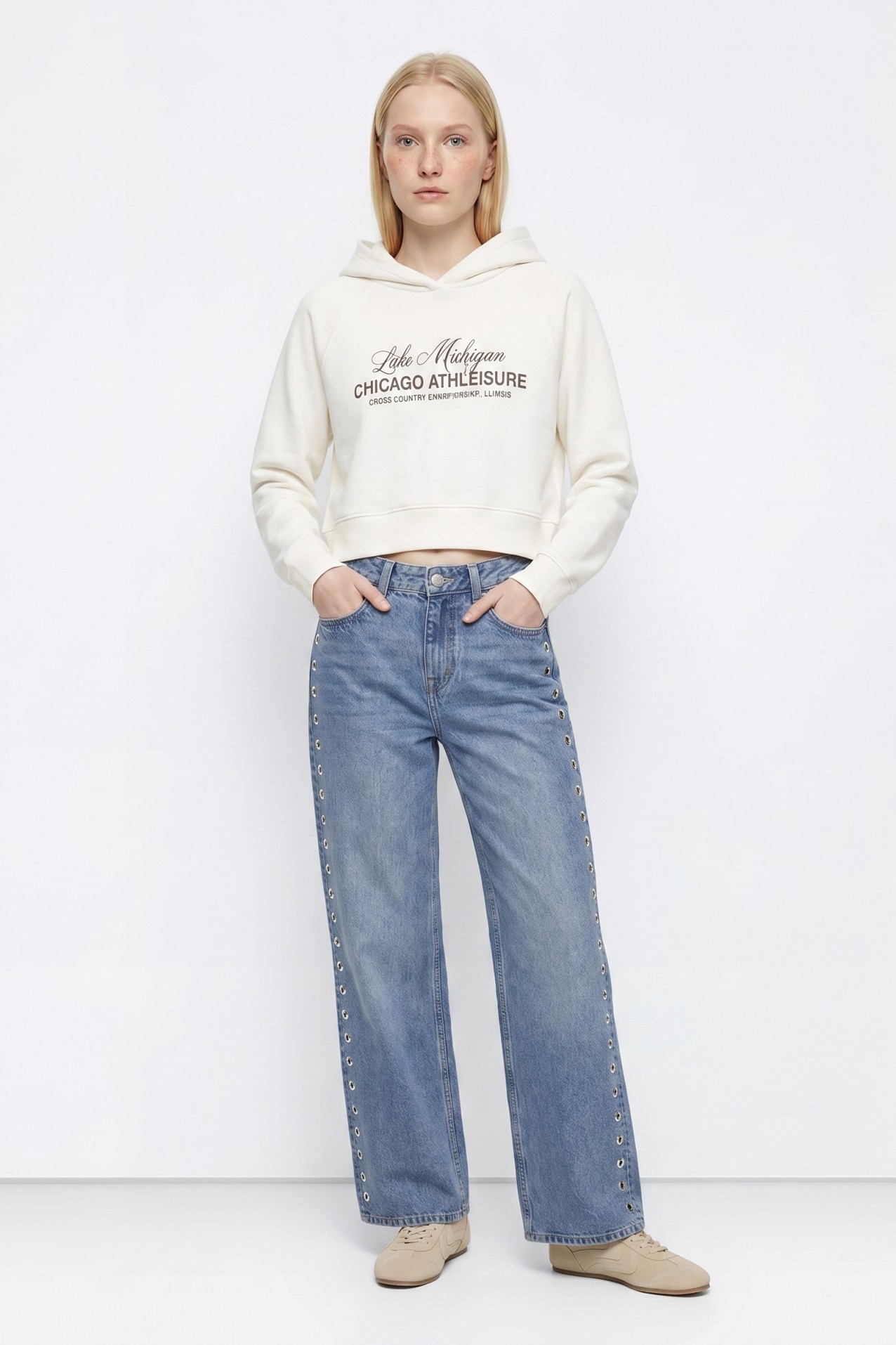 Hoodie crop cru casual