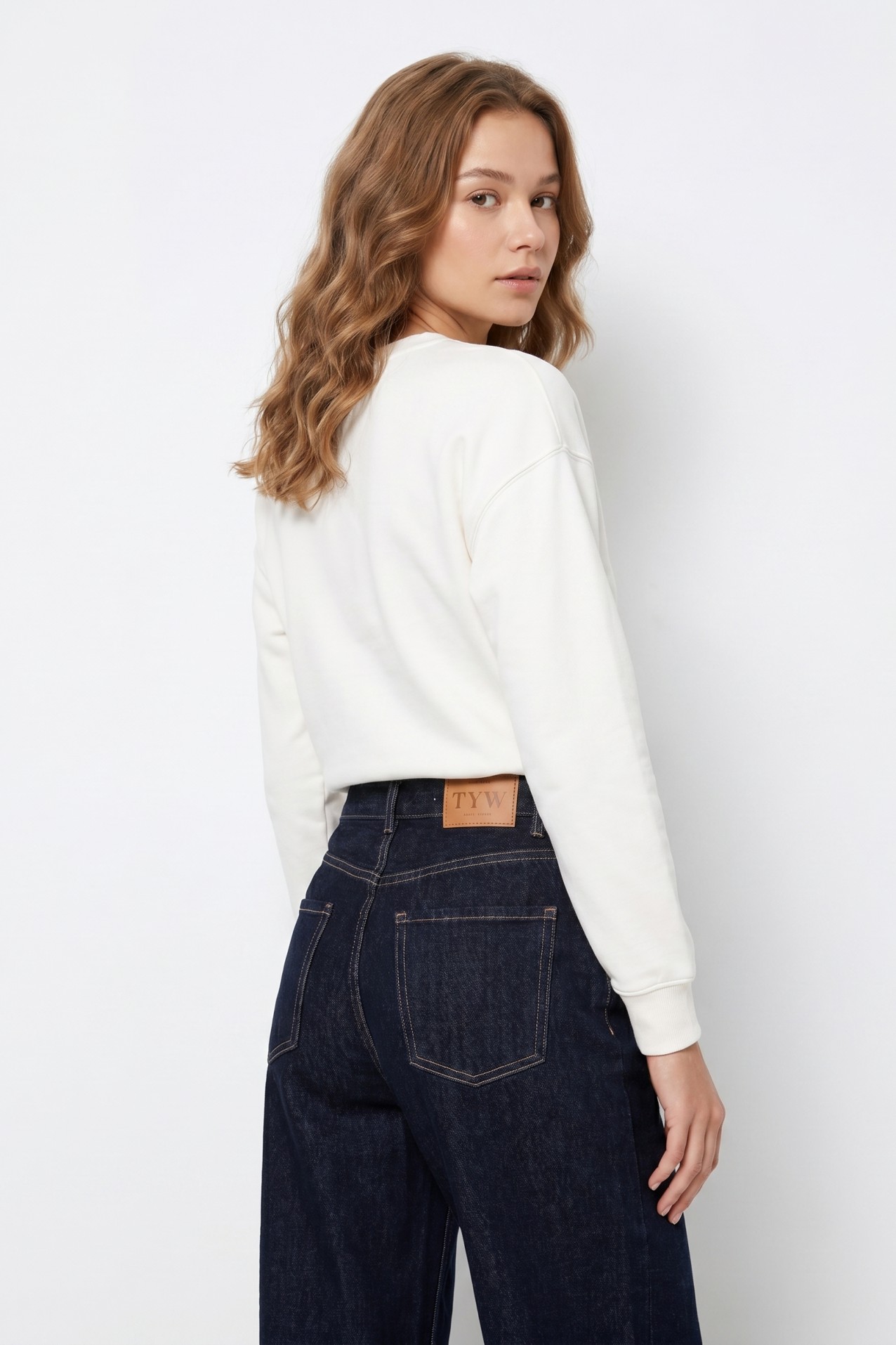 Milano Embroidered Off-White Sweatshirt