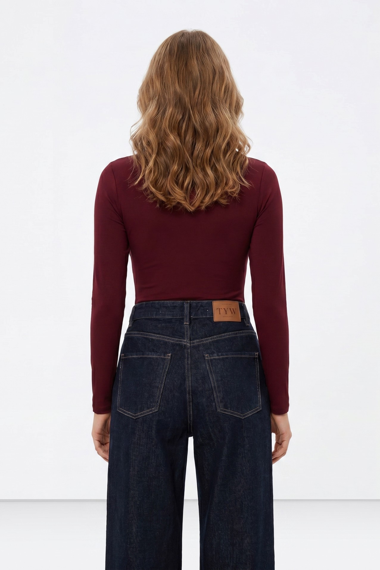 Long Sleeve Red Ruffle Top