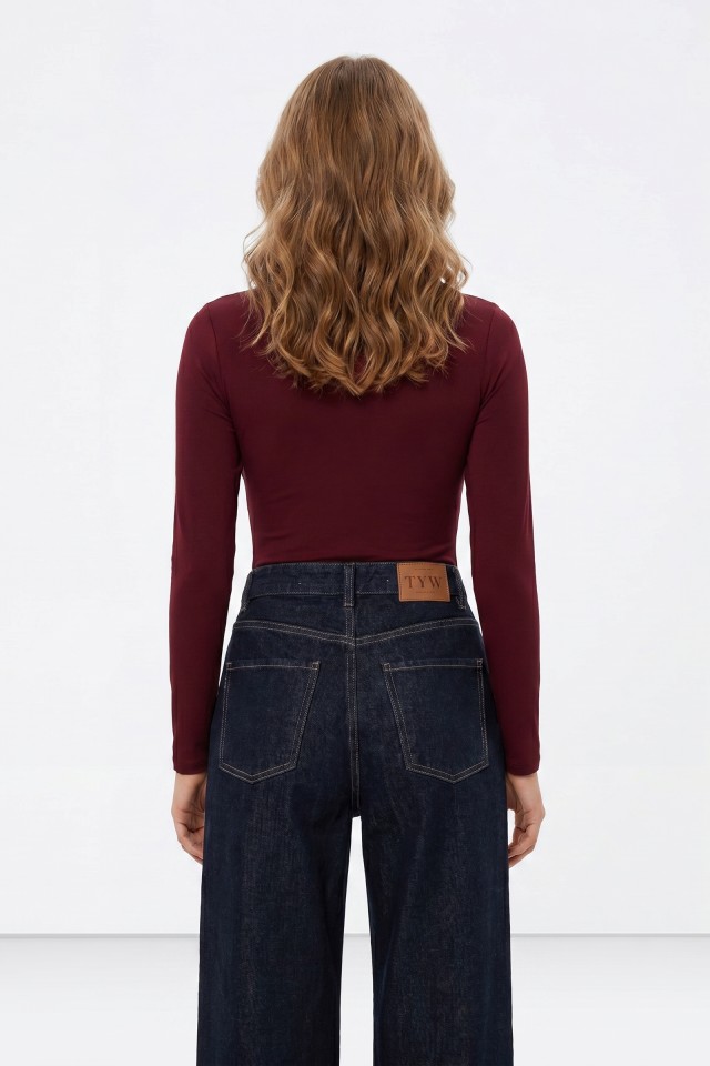 Long Sleeve Red Ruffle Top Long Sleeve Red Ruffle Top