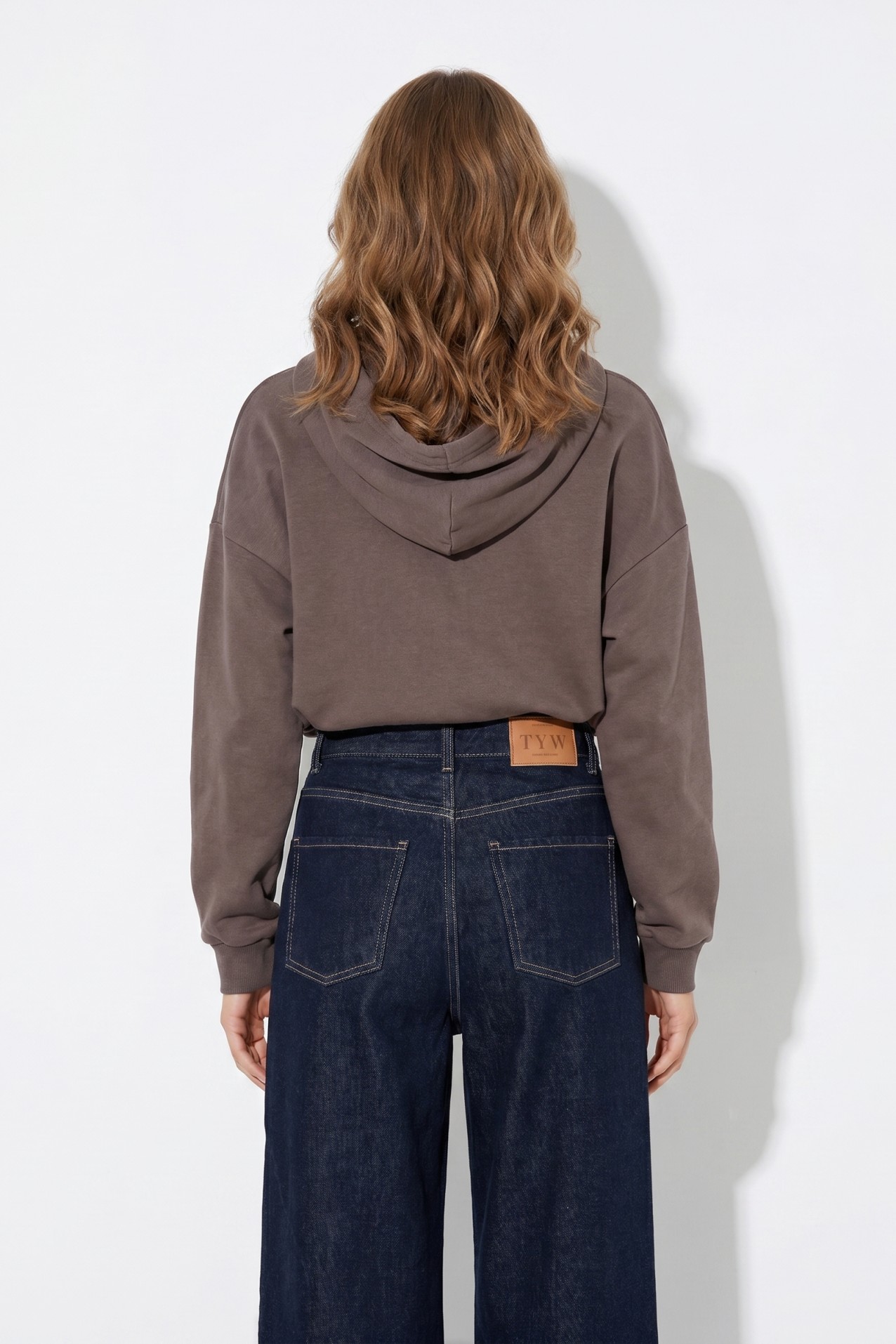 Sudadera oversize gris con capucha
