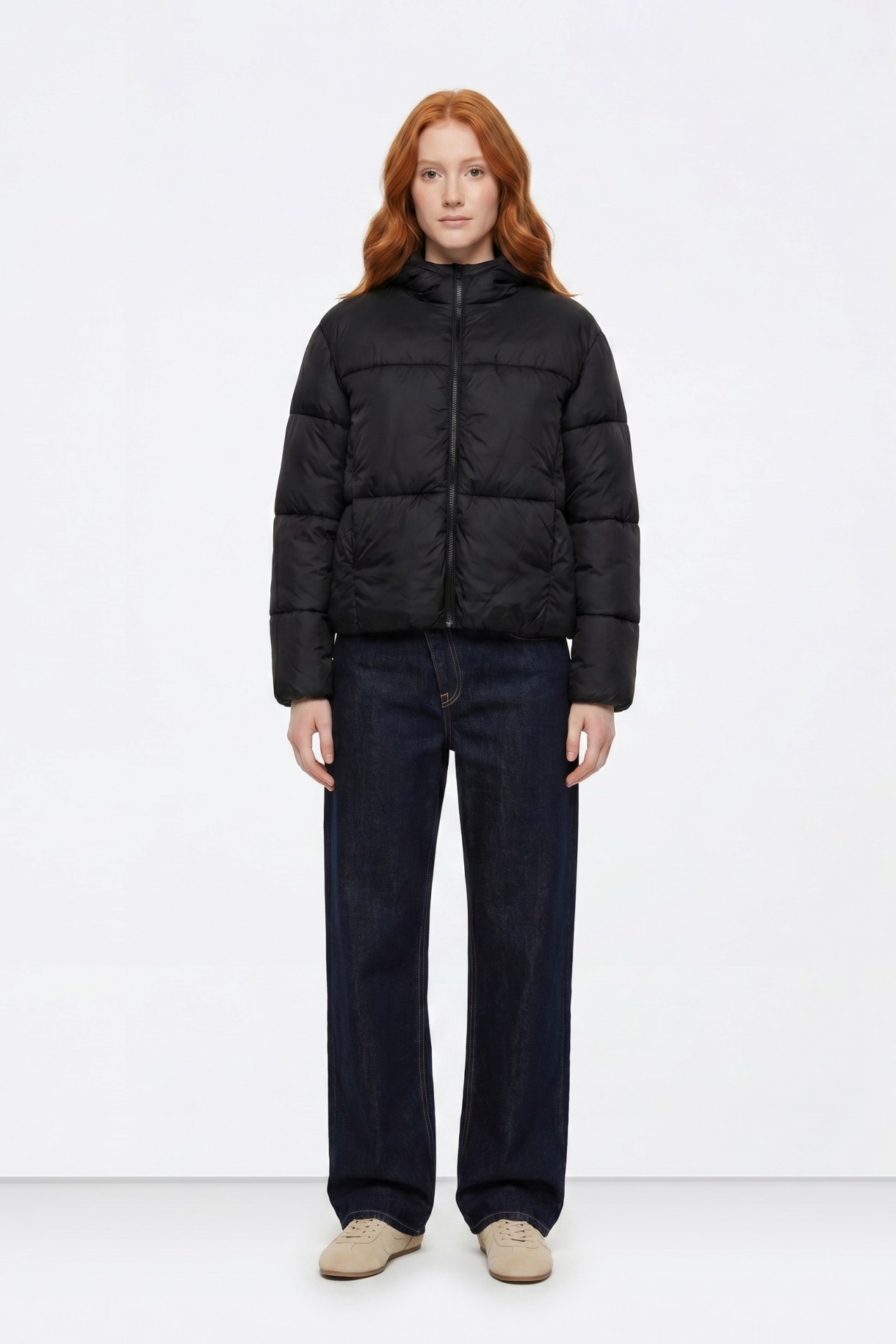 Black Puffer Hoodie Jacket