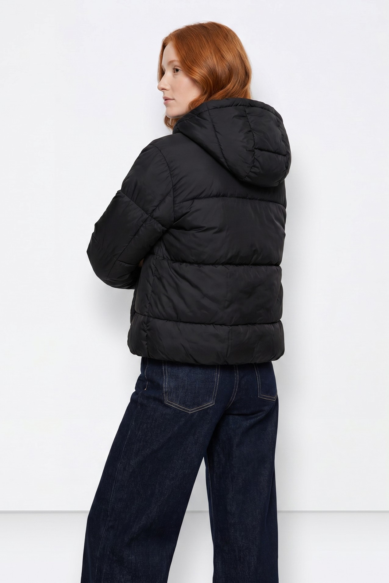 Black Puffer Hoodie Jacket