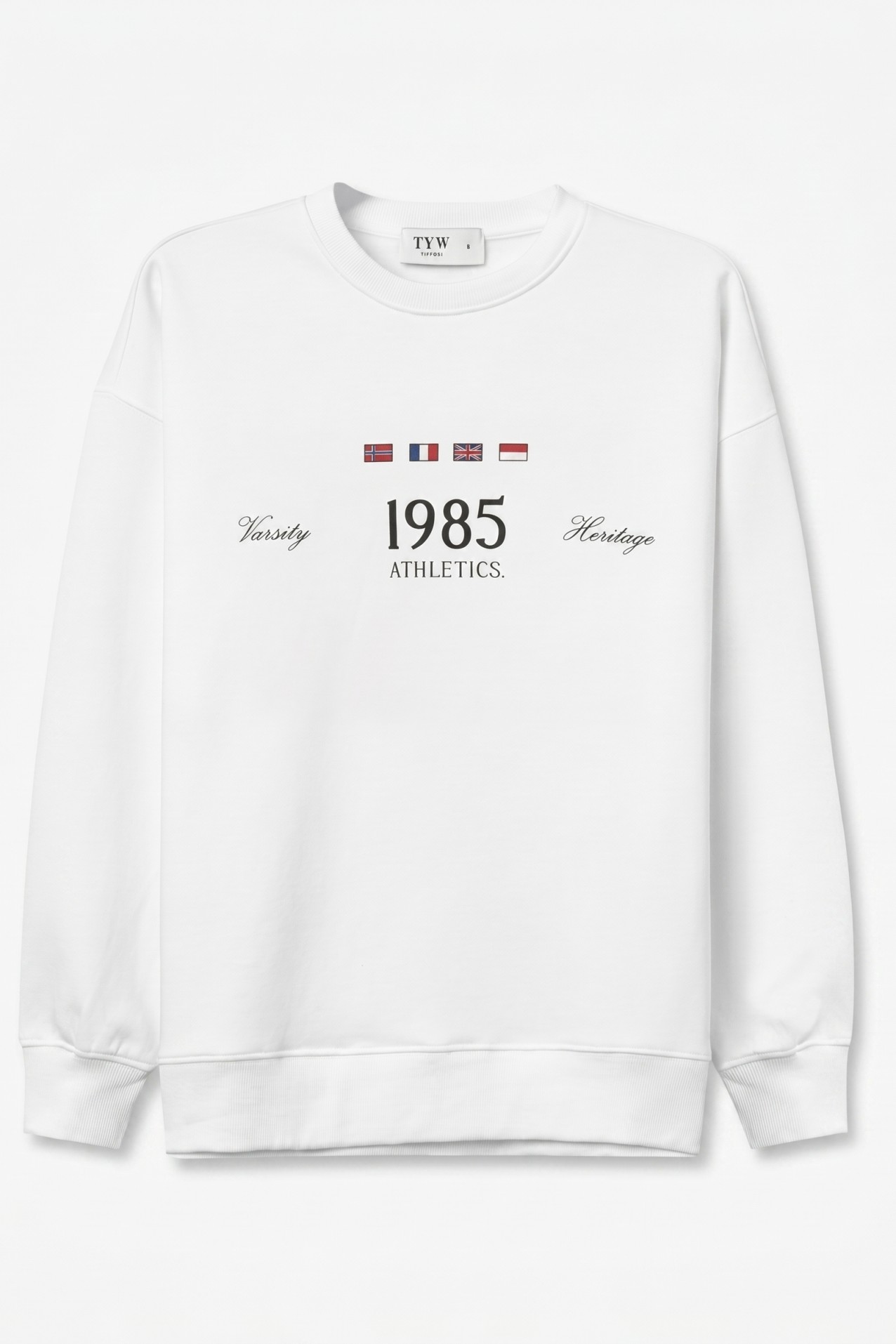Sweatshirt branca vibe retro